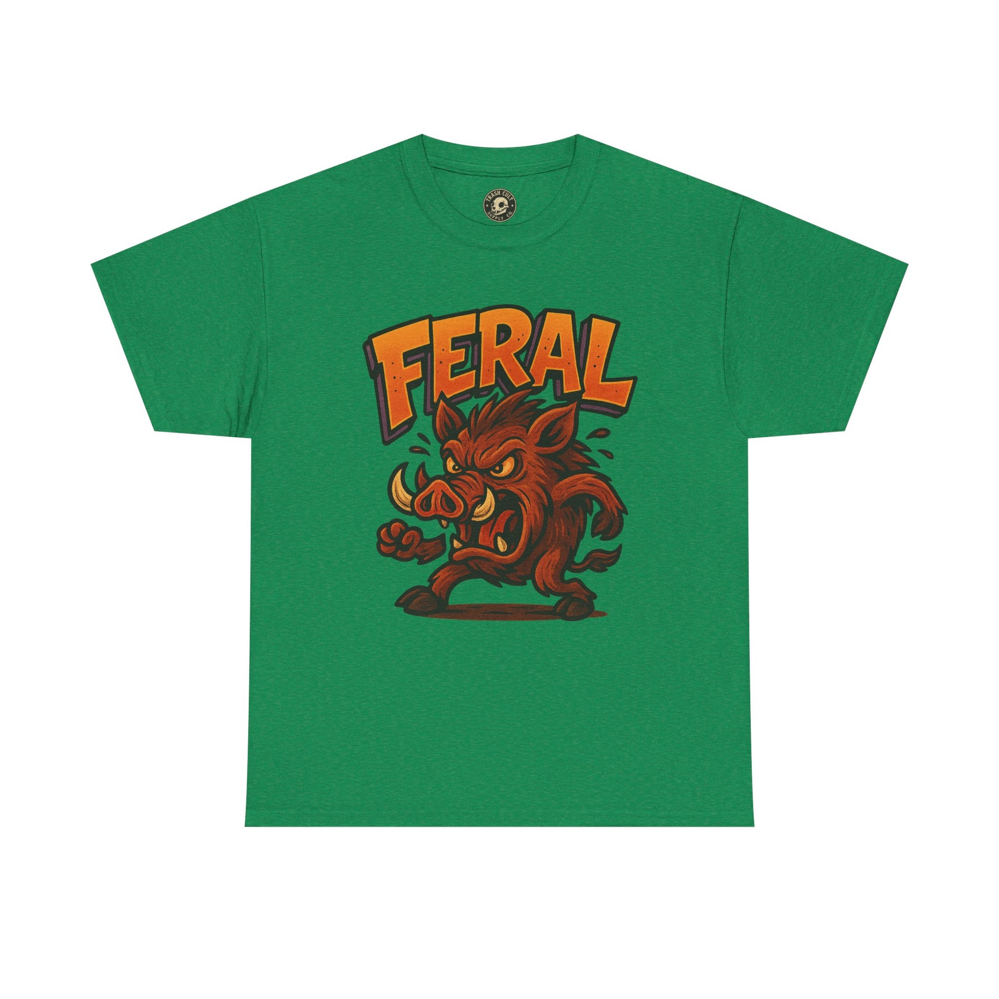 Feral Boar T-Shirt – Bold Unisex Animal Graphic Tee | Funny Cotton Shirt for Chaos Creatures