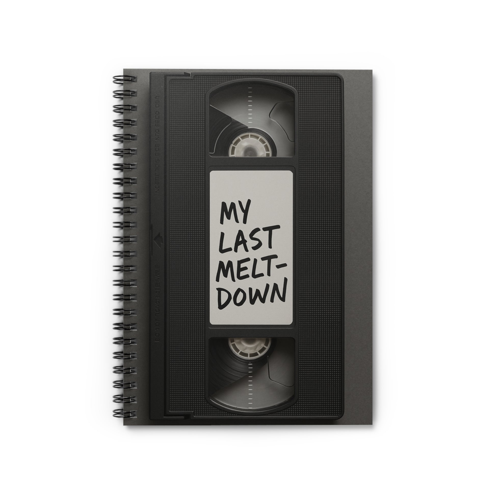 My Last Meltdown Spiral Notebook | Vintage VHS Journal, Gift for Writers, Creative Diary, Cute School Supplies, College Essentials