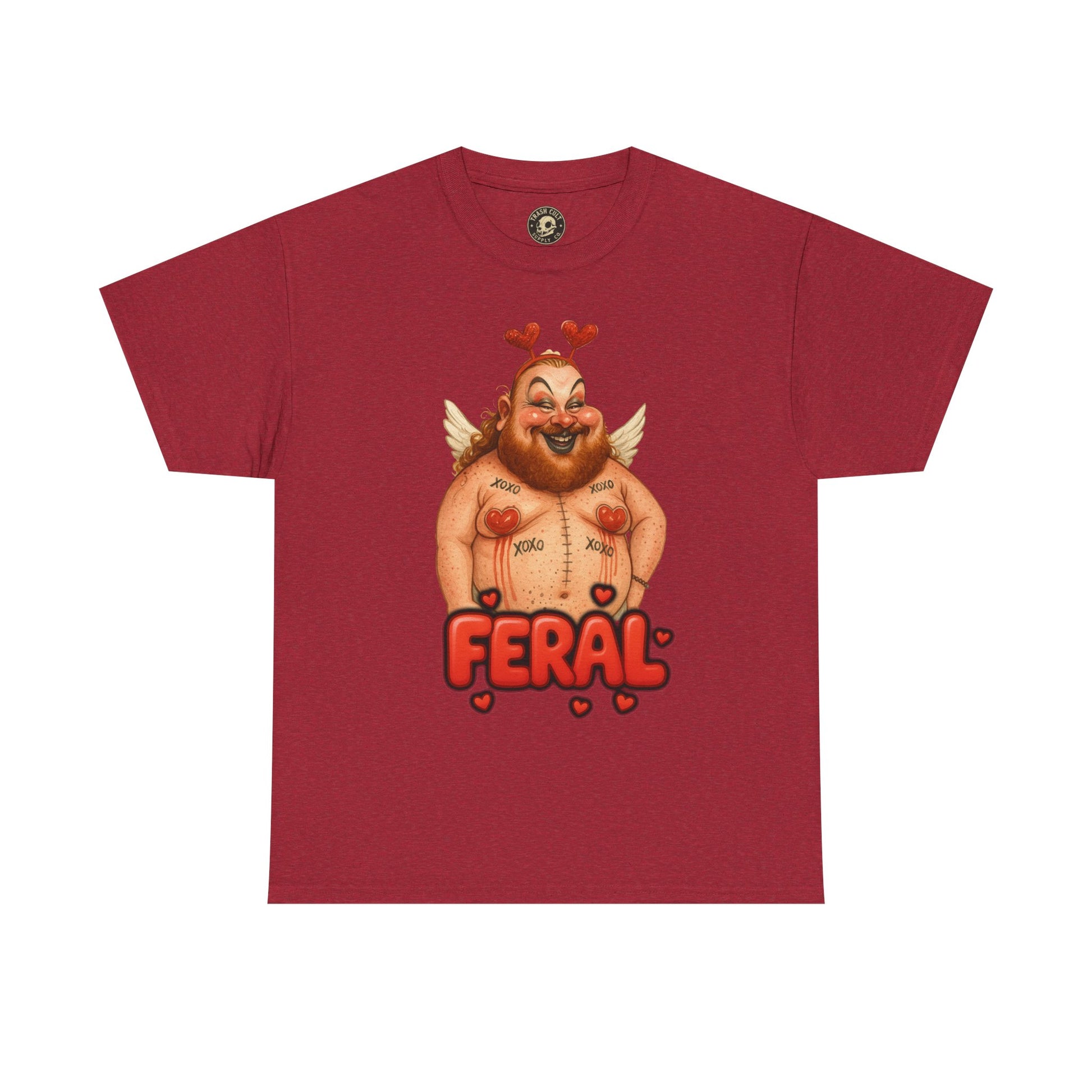 Feral Cupid Macabre Valentine Shirt | Fun Graphic Shirt, Quirky Gift, Casual Wear, Valentine's Apparel, Trendy Statement Top