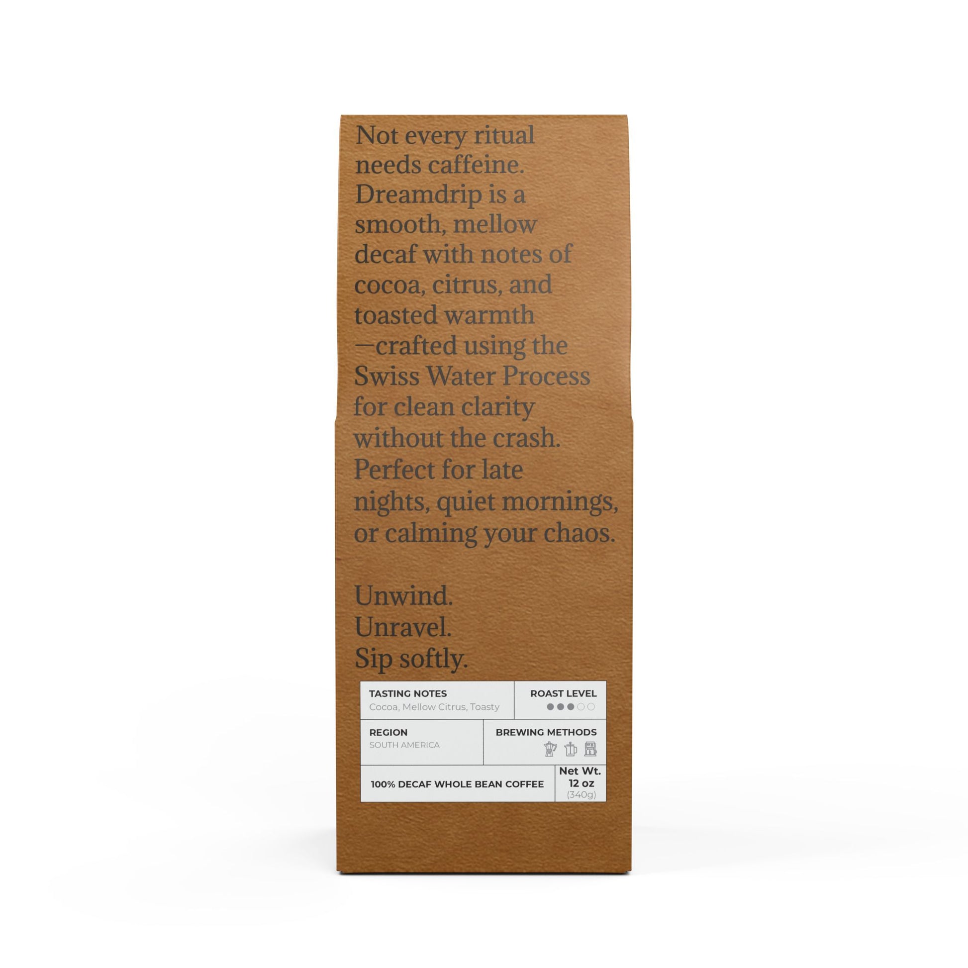 🌙 Dreamdrip – Decaf Medium Roast Coffee (12oz)