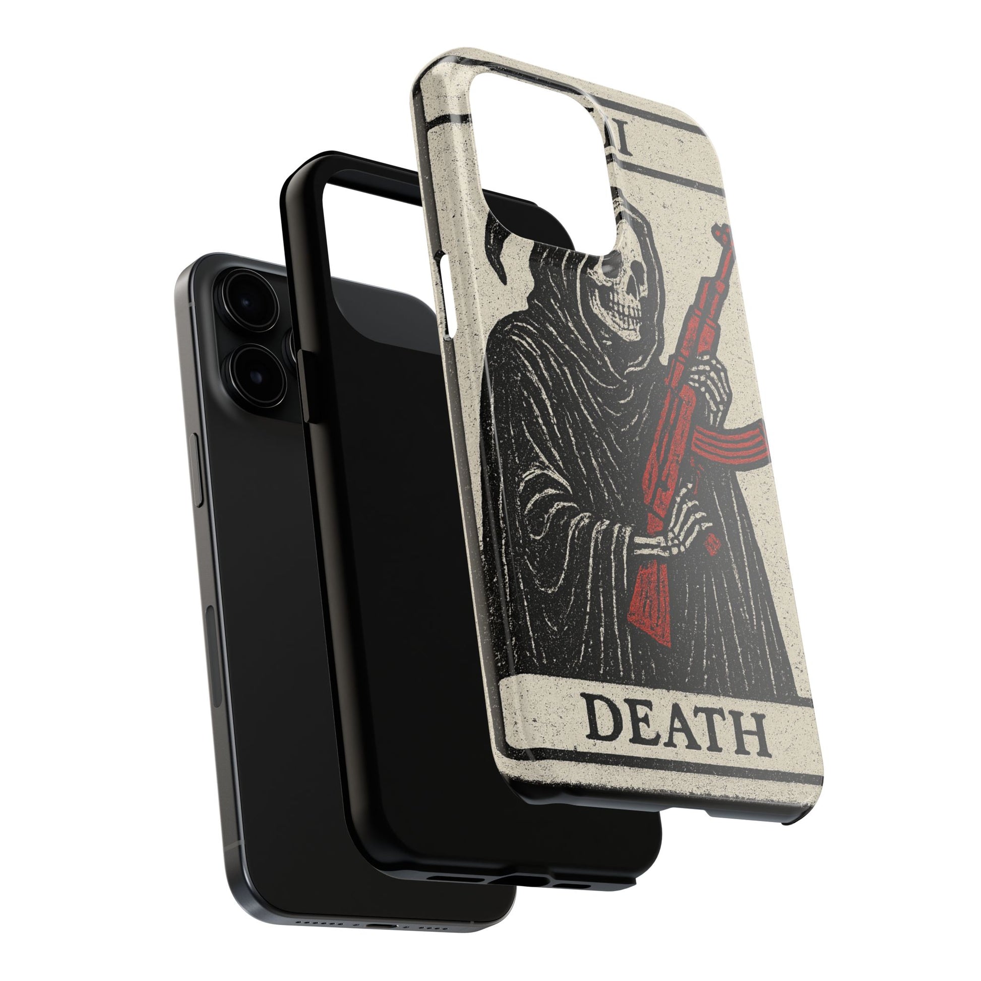 Grim Reaper Phone Case, Tough Phone Case for Gamers, Unique Smartphone Accessories, Halloween Decor, Death-Inspired Gift