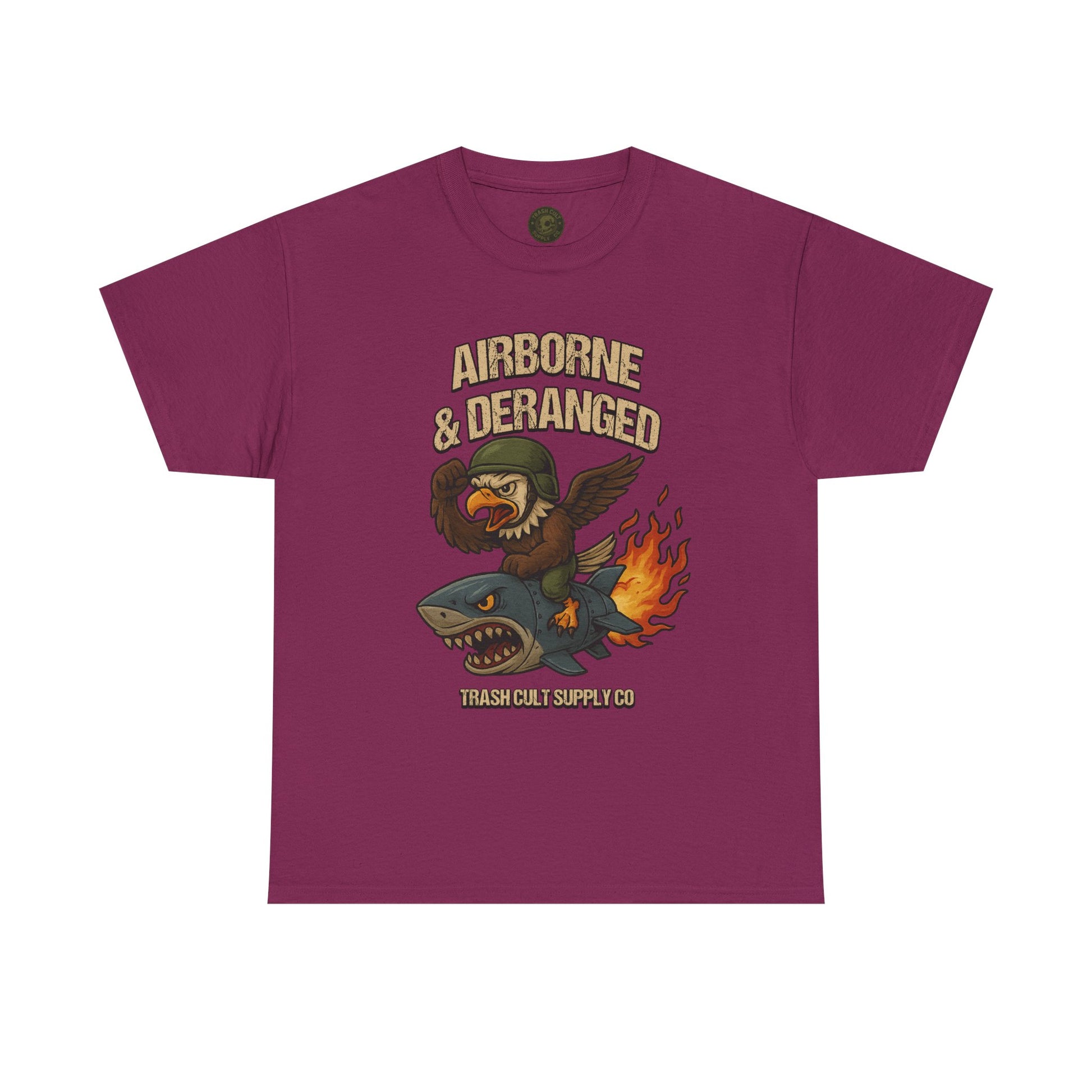 Airborne & Deranged T-Shirt – Trash Cult Supply Co. | Gildan 5000 Heavy Cotton Tee
