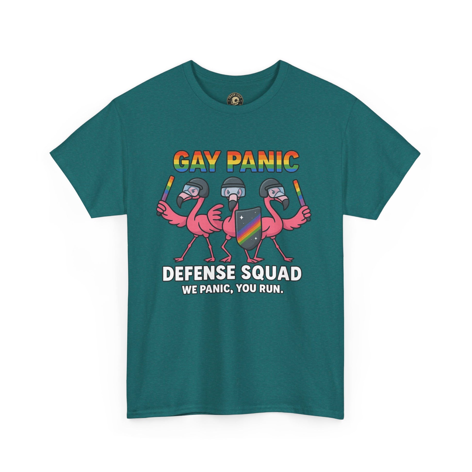 Gay Panic Defense Squad Unisex Heavy Cotton Tee, LGBTQ Pride Tee, Funny Graphic Shirt, Gift for Friends, Summer Fashion