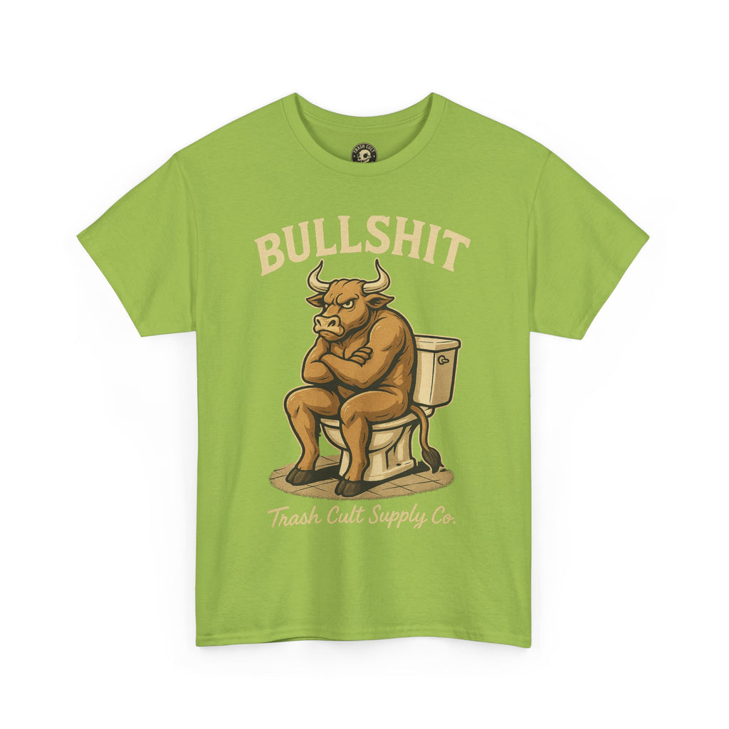 “BULLSHIT” Angry Bull Toilet Tee – Trash Cult Supply Co. | Gildan 5000 T-Shirt