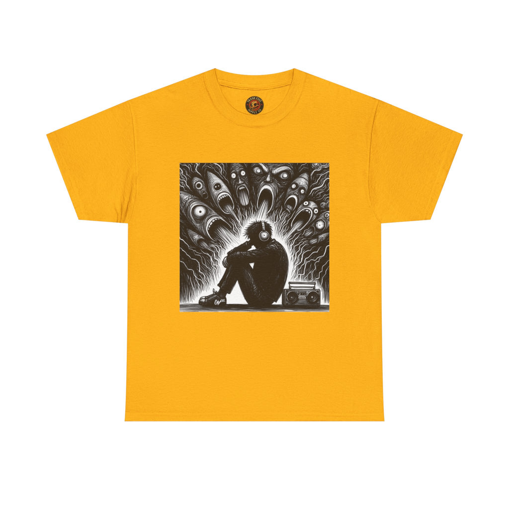 Xian Allen x Trash Cult Shirt – “Turn It Up Louder” | Screaming Chaos Headphones Tee