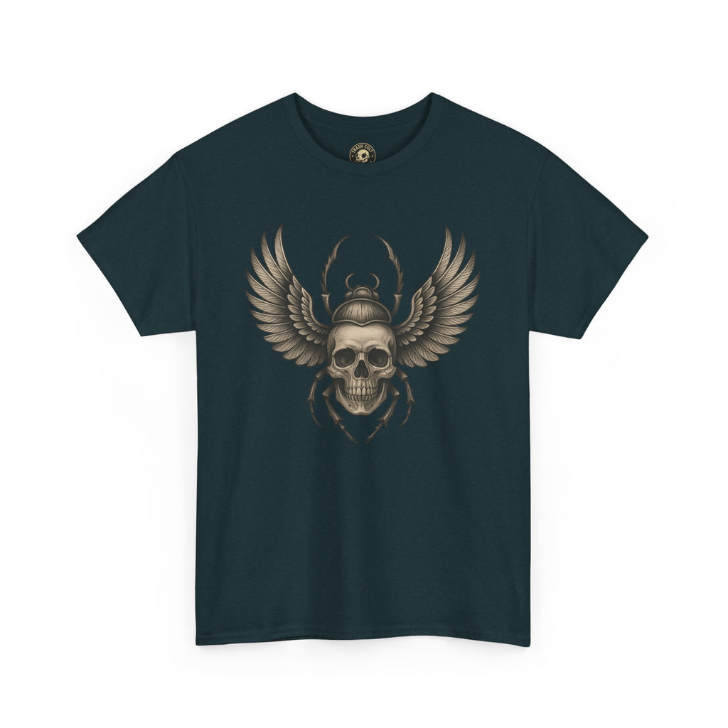 Winged Skull Scarab Shirt – Dark Gothic Beetle Graphic Tee – Gildan 5000 Unisex