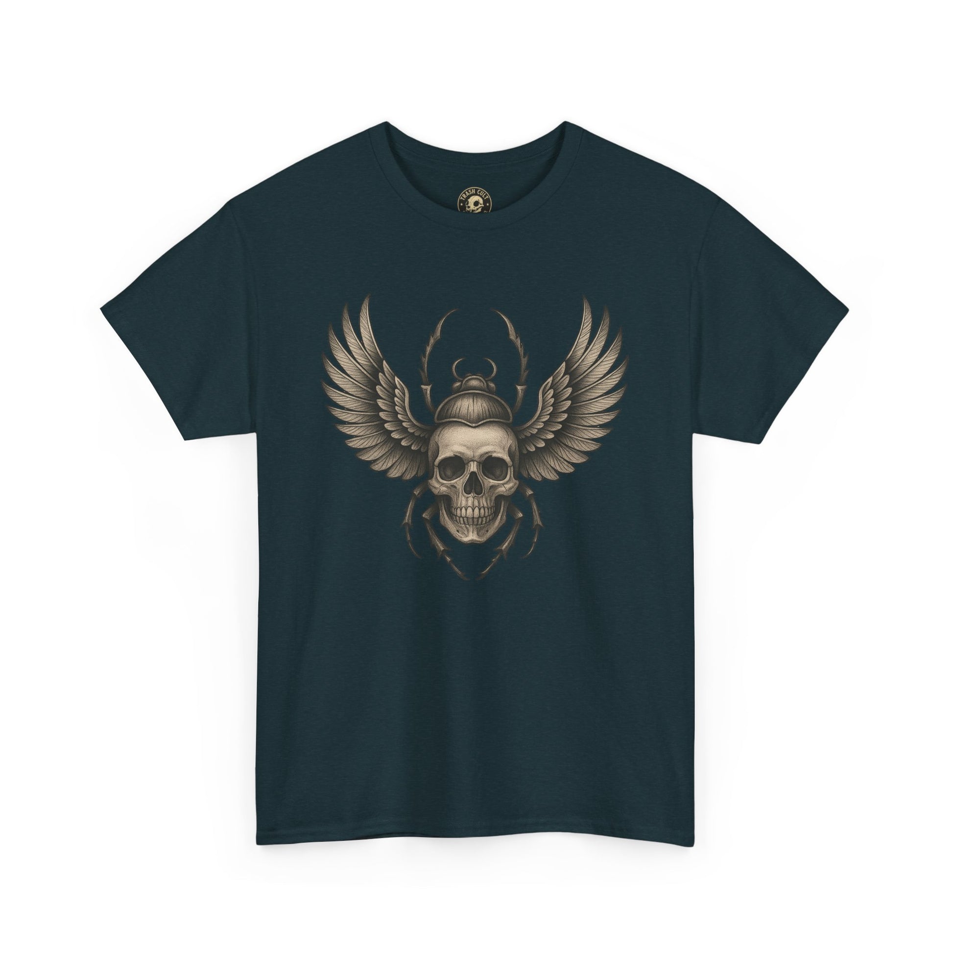 Winged Skull Scarab Shirt – Dark Gothic Beetle Graphic Tee – Gildan 5000 Unisex