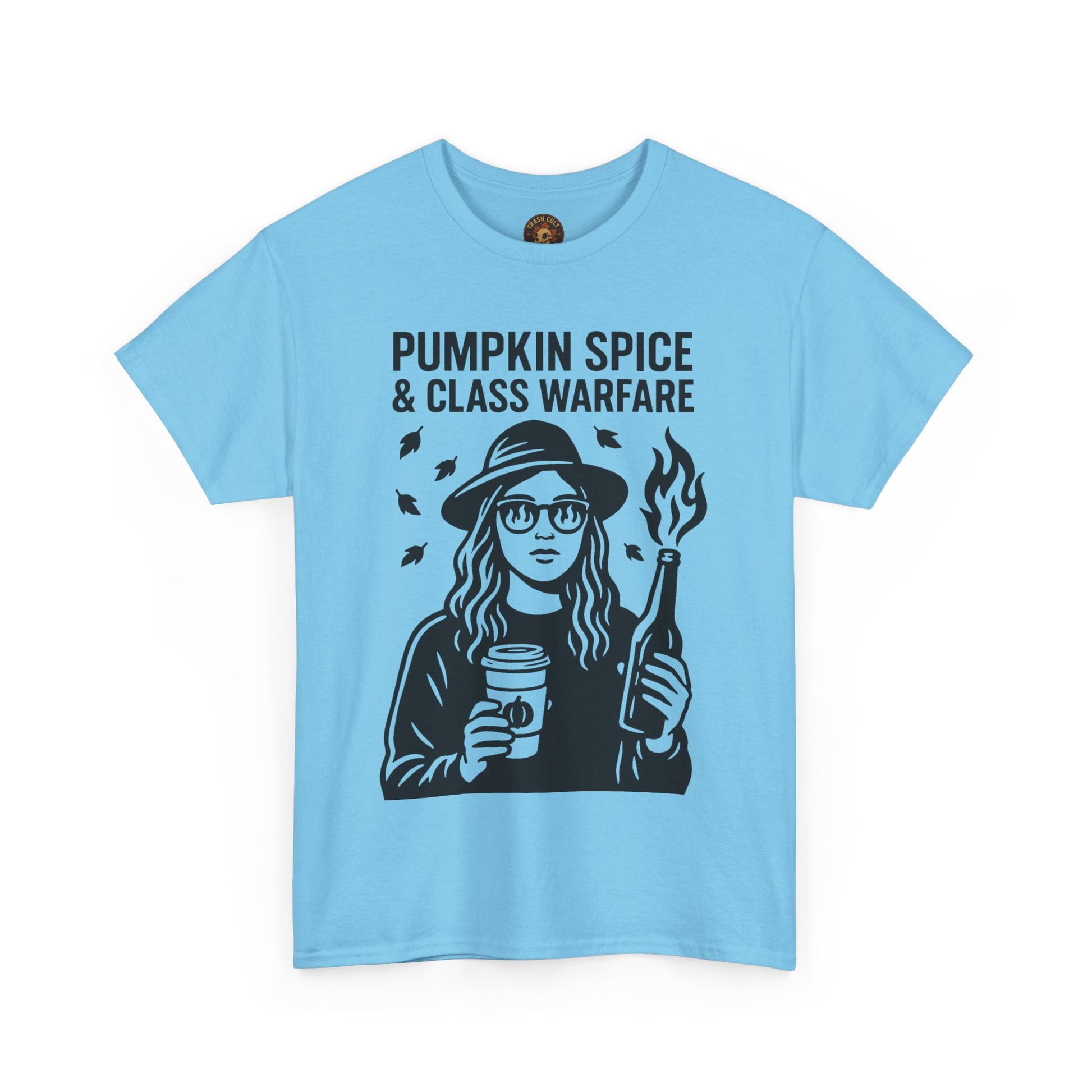 Pumpkin Spice & Class Warfare Shirt – Fall Riot Girl Graphic Tee – Fall of Humanity Collection – Trash Cult Supply Co.