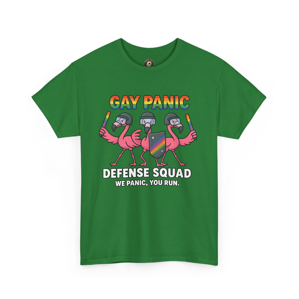 Gay Panic Defense Squad Unisex Heavy Cotton Tee, LGBTQ Pride Tee, Funny Graphic Shirt, Gift for Friends, Summer Fashion