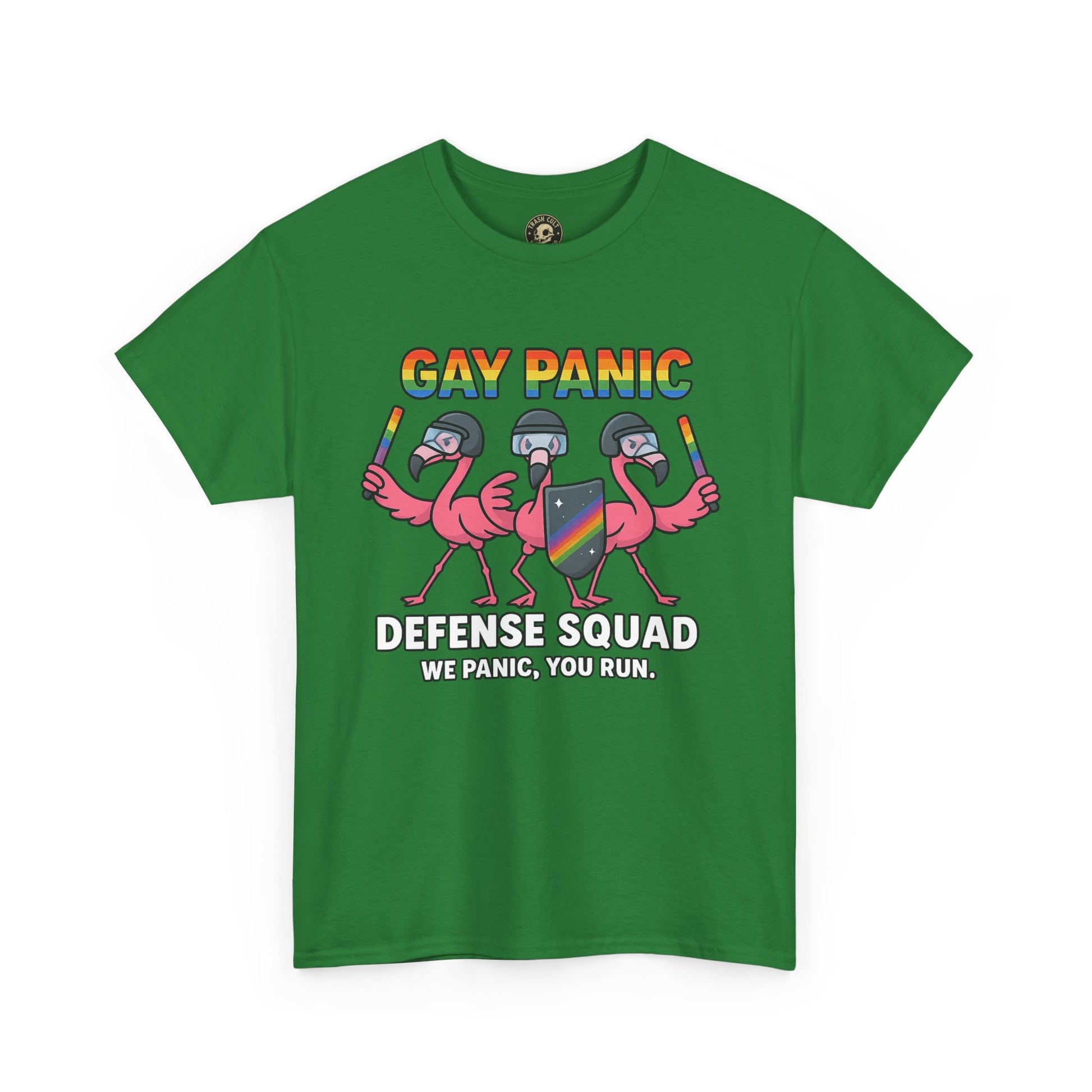 Gay Panic Defense Squad Unisex Heavy Cotton Tee, LGBTQ Pride Tee, Funny Graphic Shirt, Gift for Friends, Summer Fashion