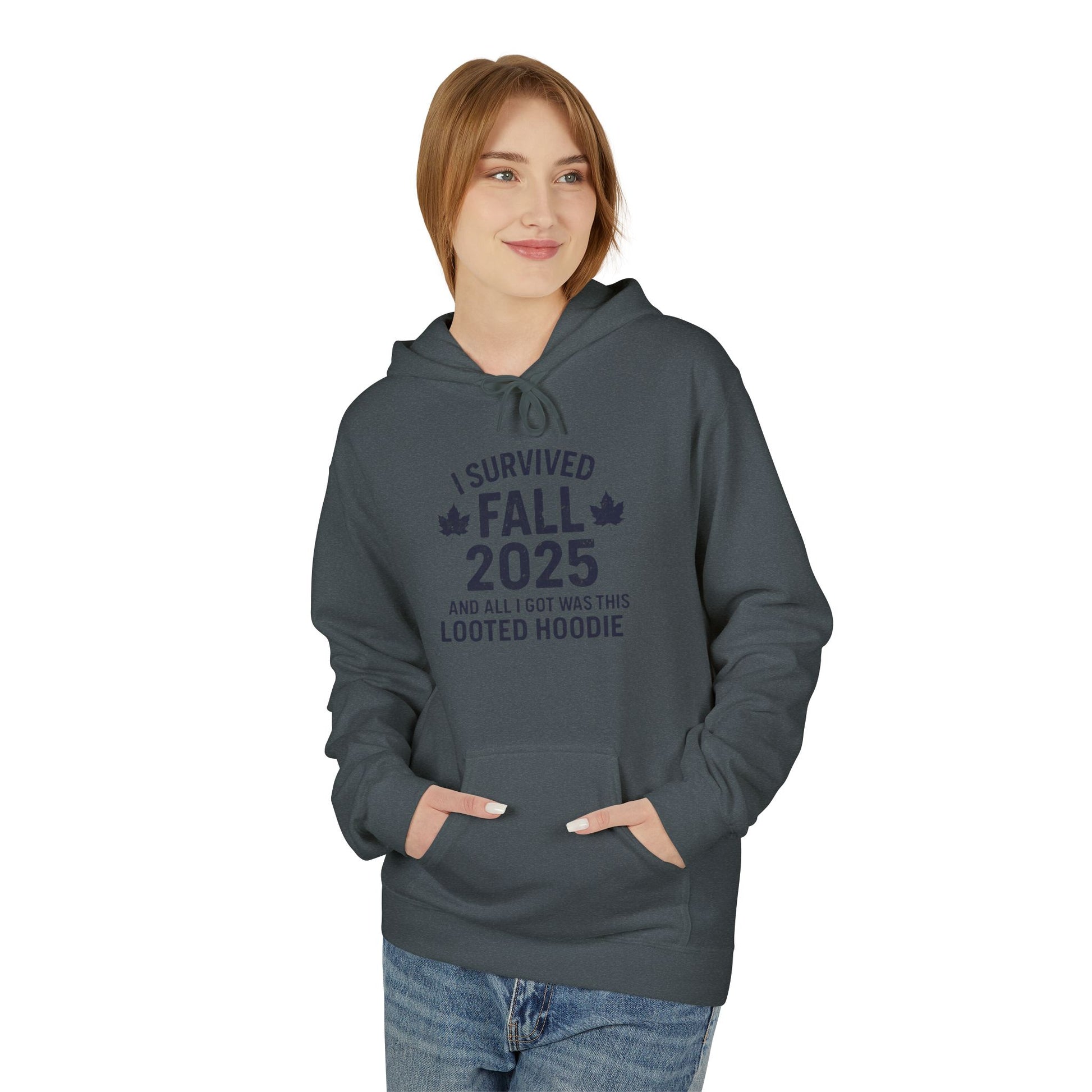 I Survived Fall 2025 Hoodie – Looted Hoodie Meme Sweatshirt – Fall of Humanity Collection – Trash Cult Supply Co.