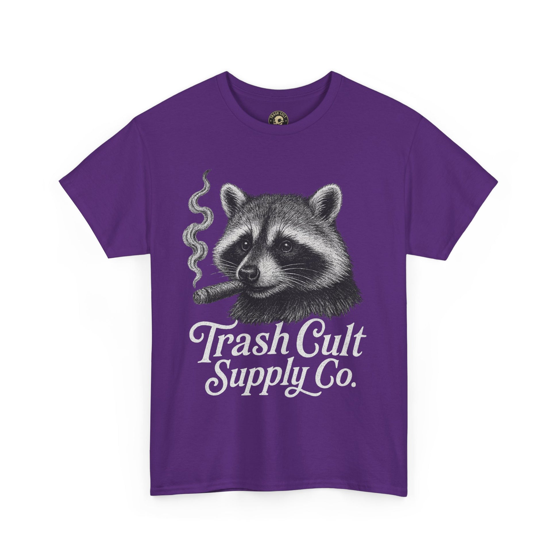 Monochrome Raccoon Cigar Shirt – Trash Cult Supply Co. | Gildan 5000 Tee