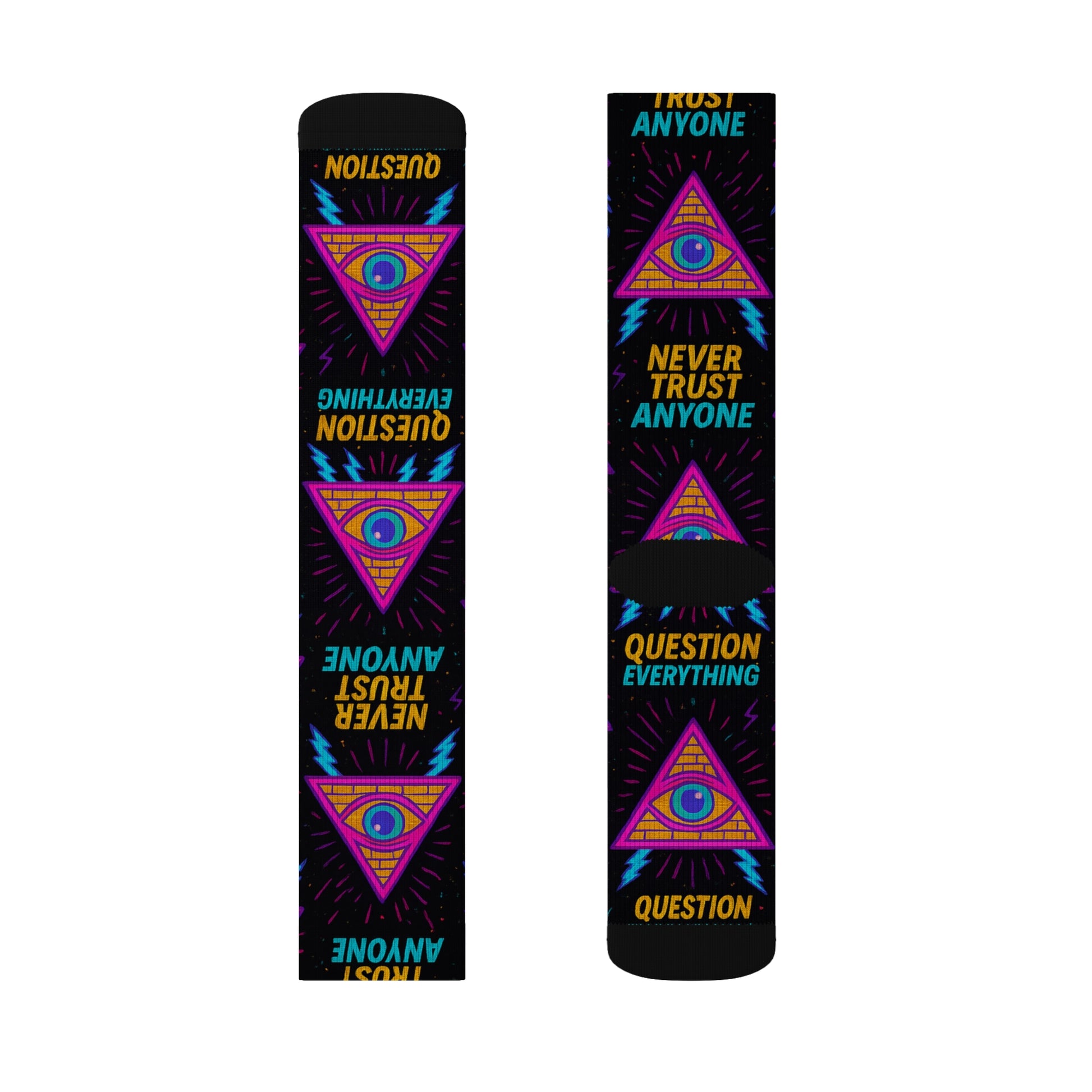 Don’t Trust Anyone – Limited Edition All-Over Print Socks | Illuminasty Drop