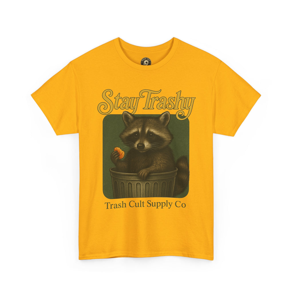 Stay Trashy Raccoon T-Shirt – Vintage-Style Cute Trash Panda | Trash Cult Supply Co | Gildan 5000