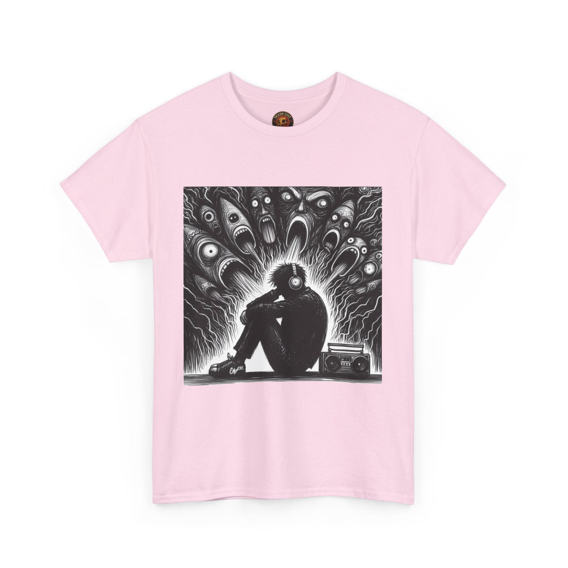 Xian Allen x Trash Cult Shirt – “Turn It Up Louder” | Screaming Chaos Headphones Tee