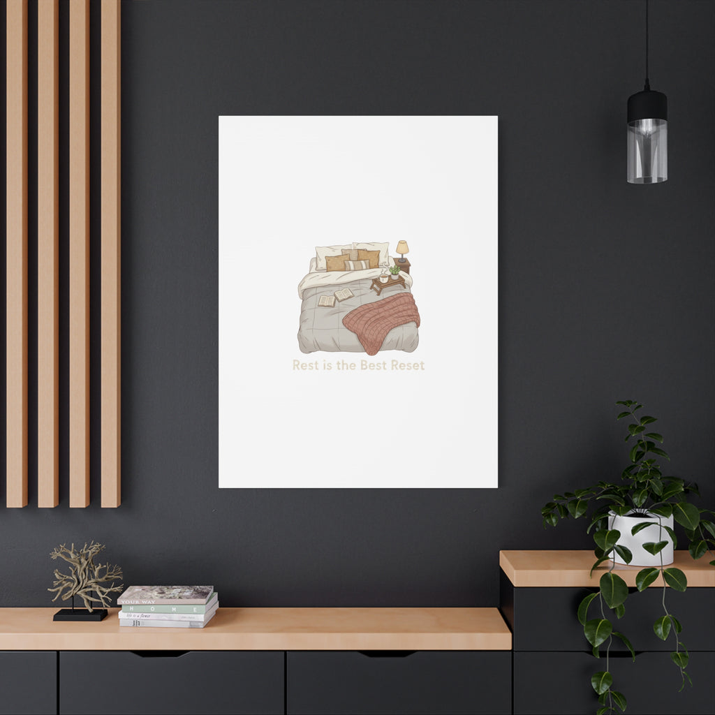 Rest is the Best Reset Canvas | sleepy humor, restful vibes