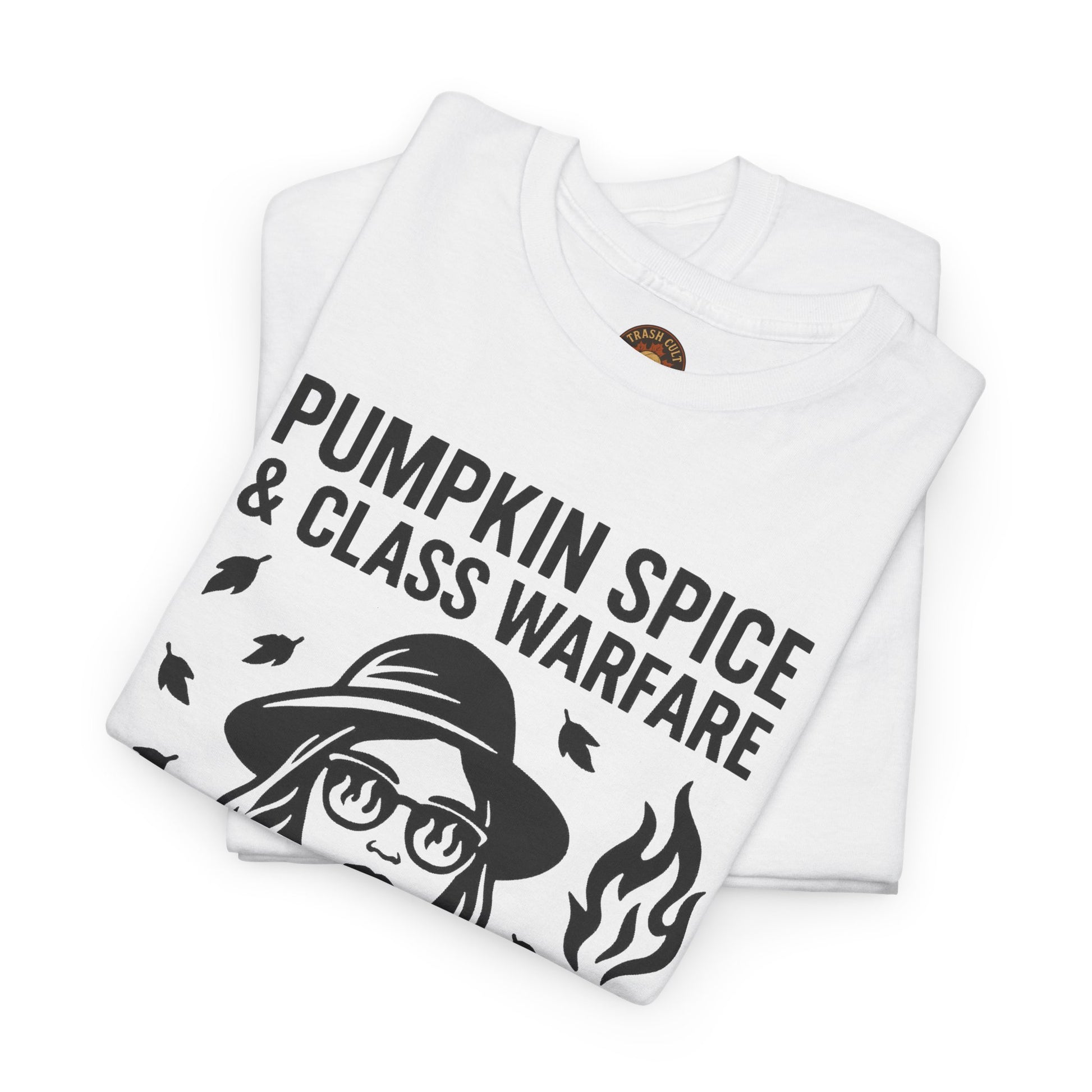 Pumpkin Spice & Class Warfare Shirt – Fall Riot Girl Graphic Tee – Fall of Humanity Collection – Trash Cult Supply Co.