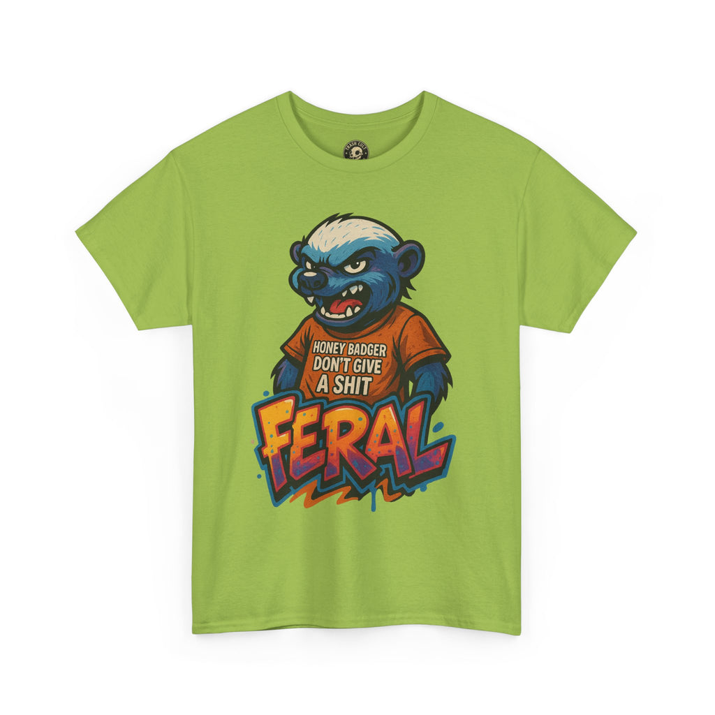 Feral Graphic Tee, Unisex Heavy Cotton T-Shirt for Casual Wear, Gift for Animal Lovers, Unique Streetwear, Funny Graphic Shirt