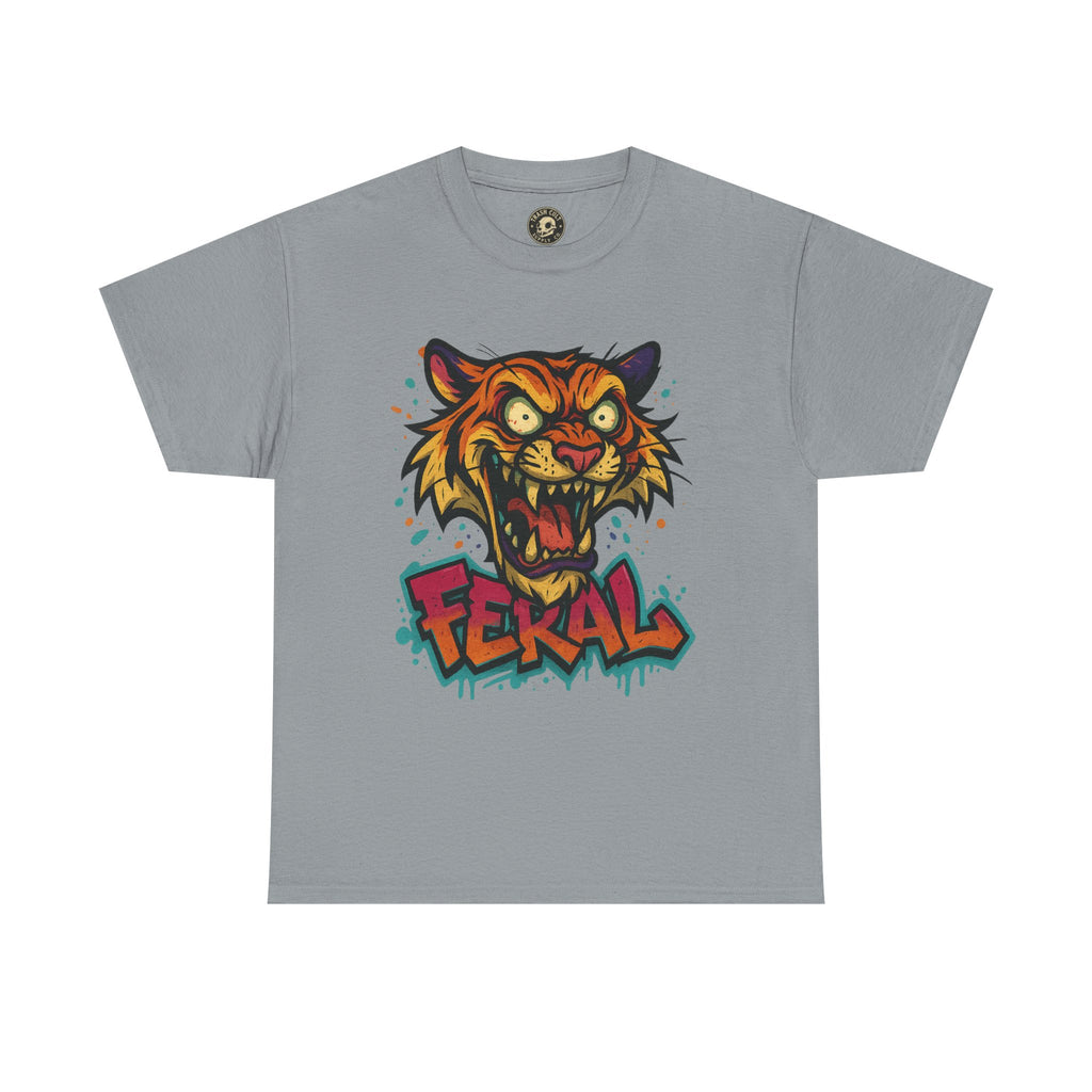 Feral Tiger Graphic Tee, Custom Artwork Shirt, Vintage Style T-Shirt, Casual Wear, Unique Gift for Animal Lovers