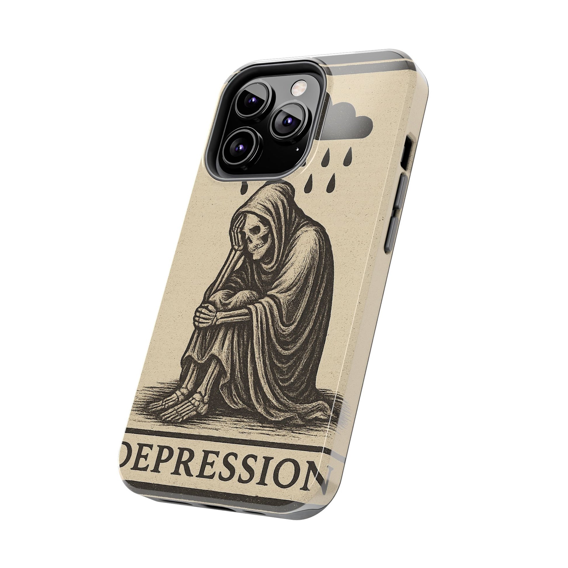Dark Humor Phone Case, Goth iPhone Cover, Macabre Gift, Depression Art Case, Unique Phone Protector