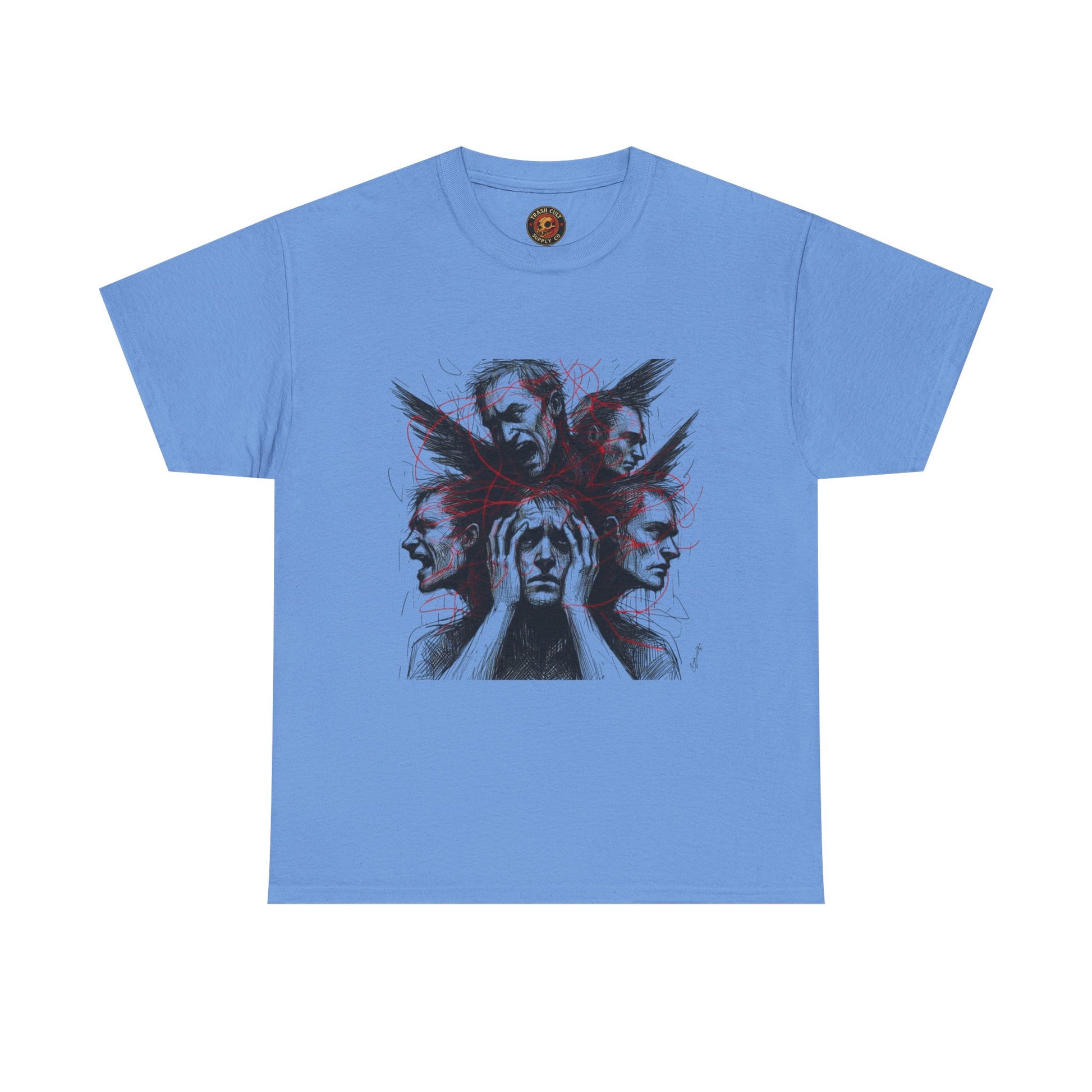 Xian Allen x Trash Cult Shirt – “Loud Inside My Head” | Dark Illustrative Art Tee