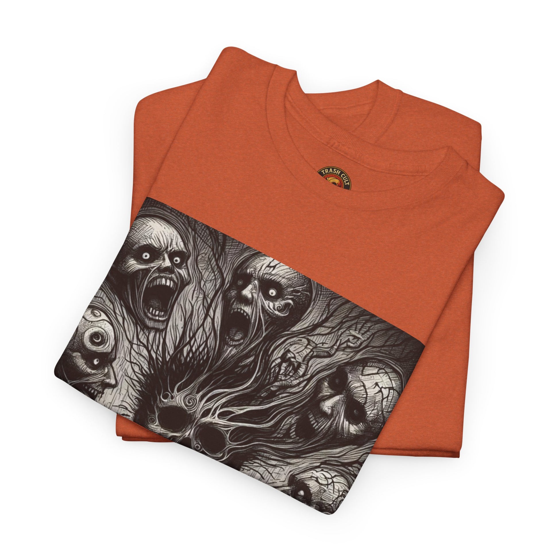 Xian Allen x Trash Cult Shirt – “Voices in the Void” | Horror Skull Scream T-Shirt