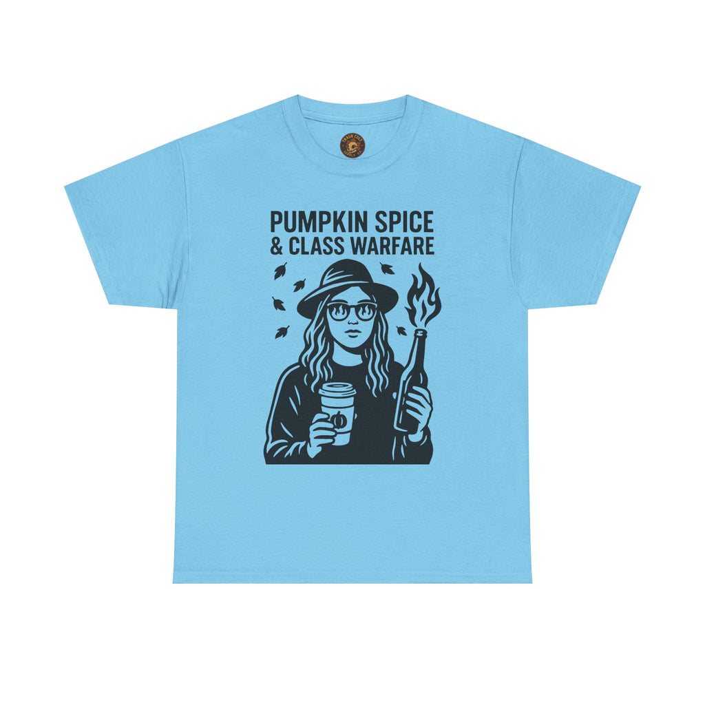 Pumpkin Spice & Class Warfare Shirt – Fall Riot Girl Graphic Tee – Fall of Humanity Collection – Trash Cult Supply Co.