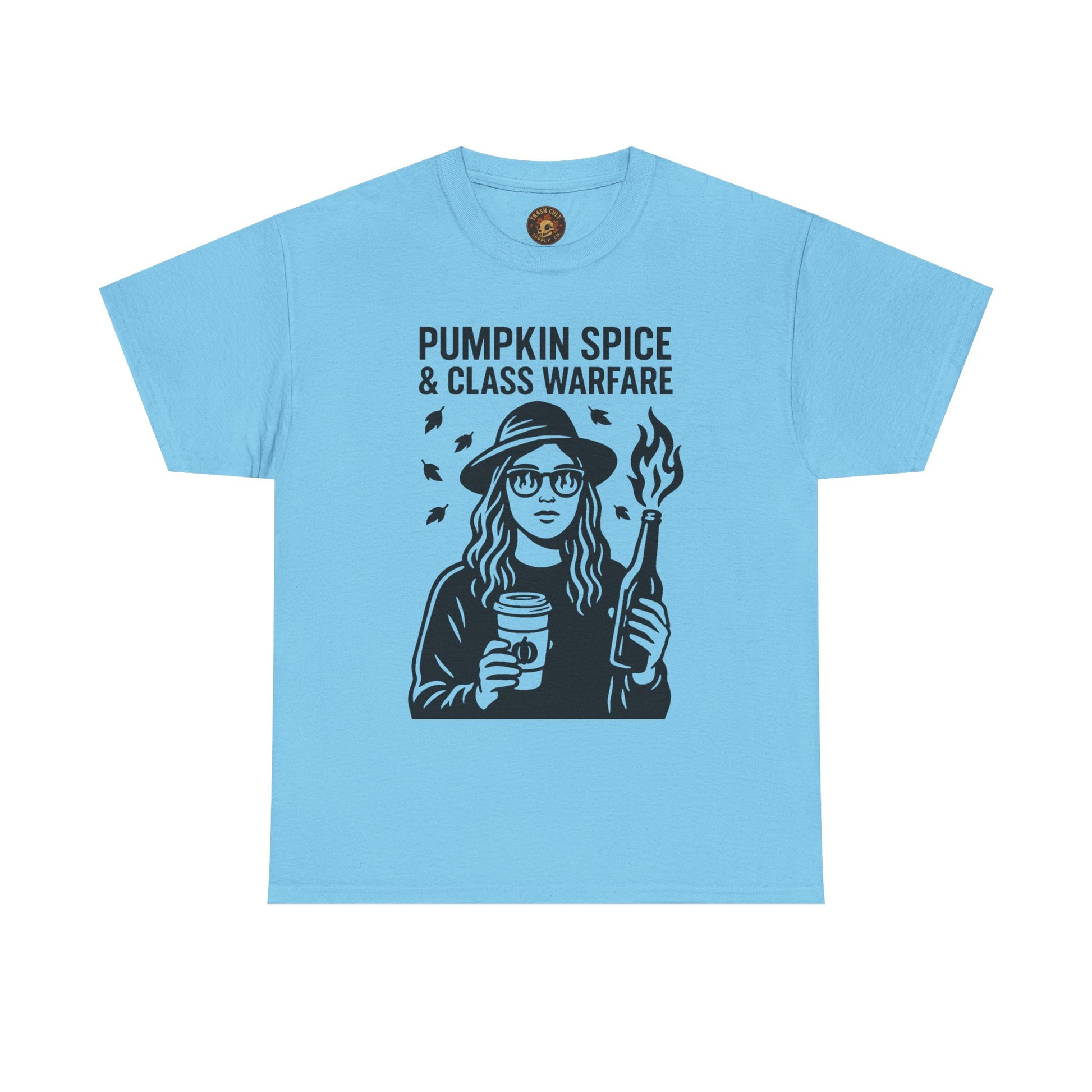 Pumpkin Spice & Class Warfare Shirt – Fall Riot Girl Graphic Tee – Fall of Humanity Collection – Trash Cult Supply Co.