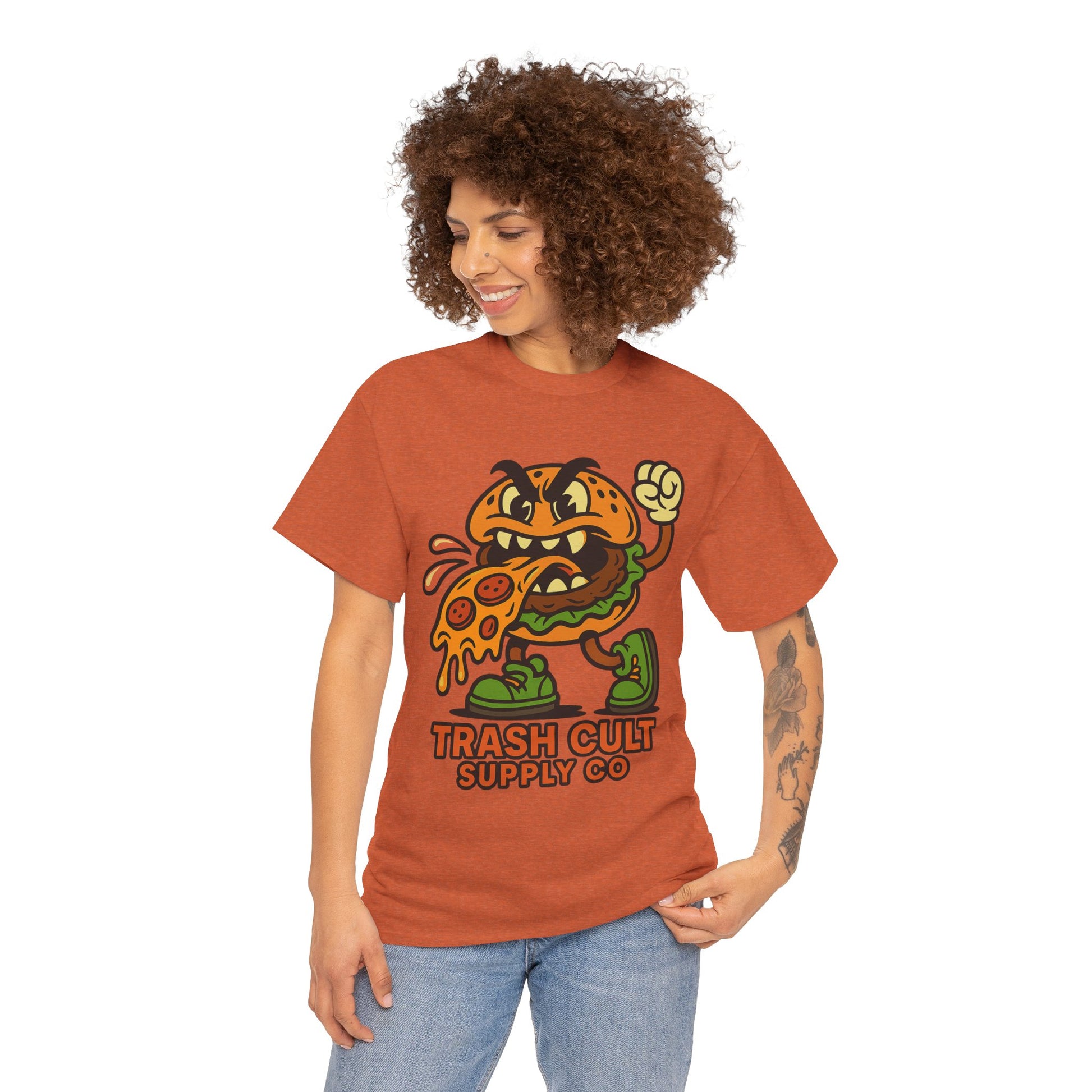 Angry Burger Pizza Spitter Tee – Trash Cult Supply Co | Gildan 5000 Shirt