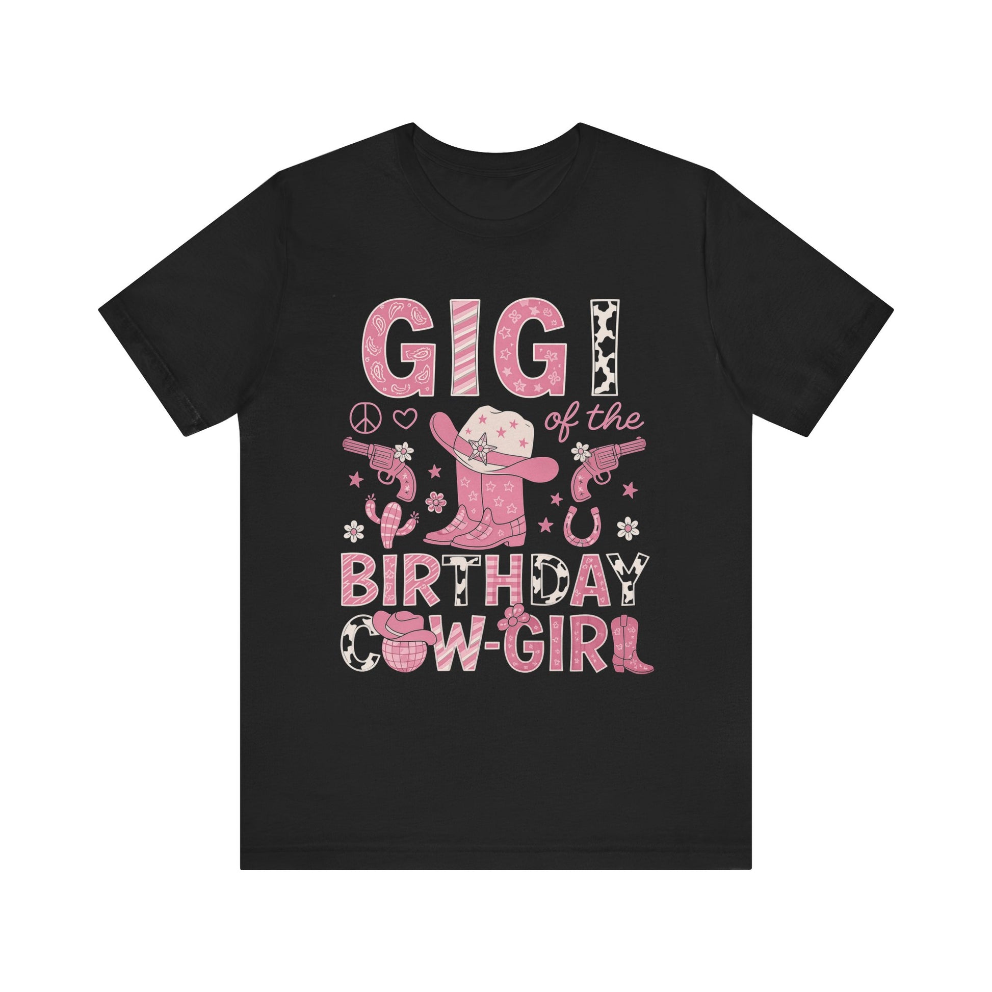 Gigi of the Birthday Cowgirl T-Shirt, Fun Birthday Tee, Gift for Cowgirl Lovers, Rodeo Theme Shirt, Western Apparel, Kids Birthday Tee