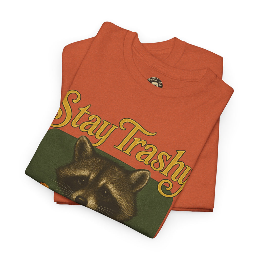 Stay Trashy Raccoon T-Shirt – Vintage-Style Cute Trash Panda | Trash Cult Supply Co | Gildan 5000