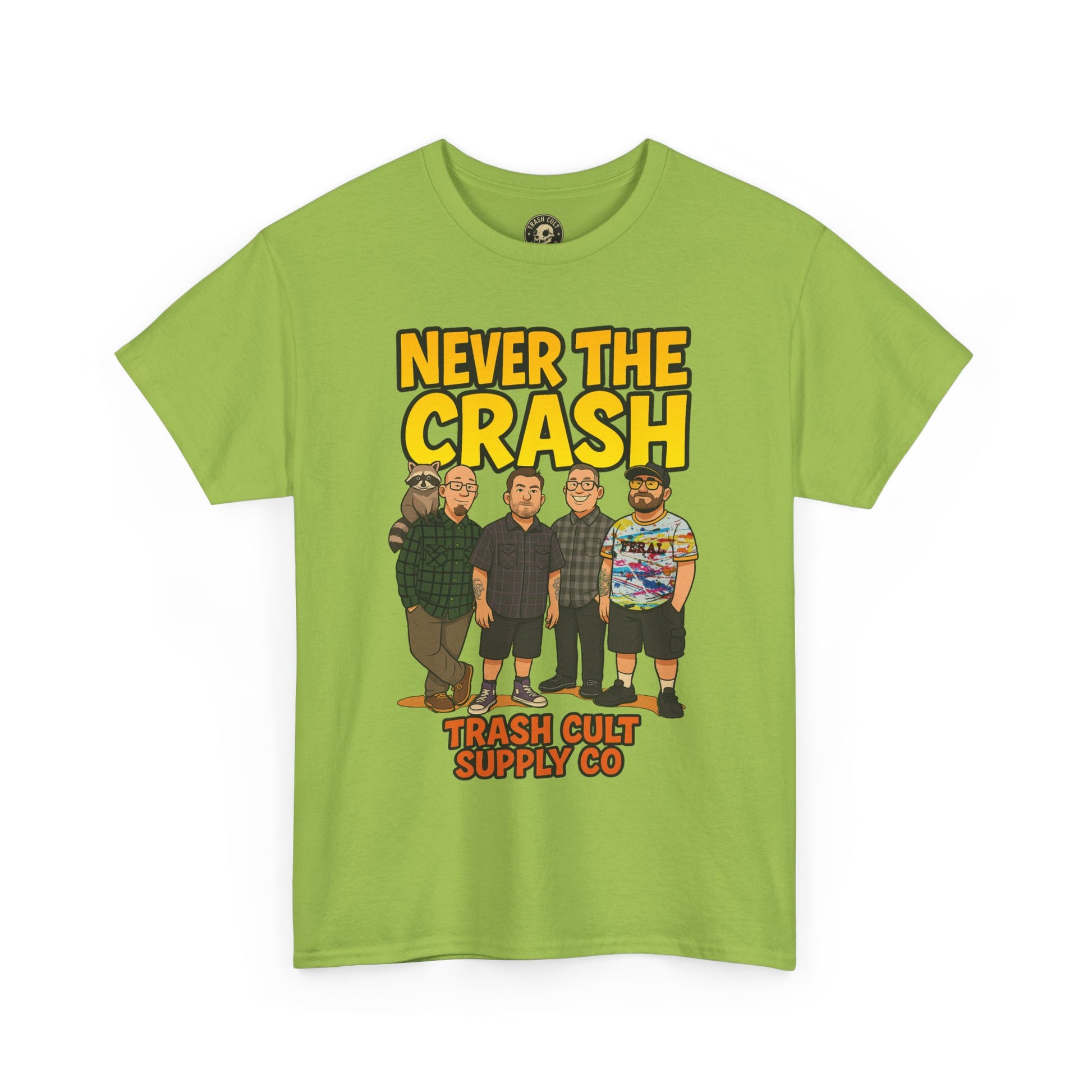 Never The Crash Band Shirt – Bold Graffiti Logo Tee - EXCLUSIVE | Gildan 5000
