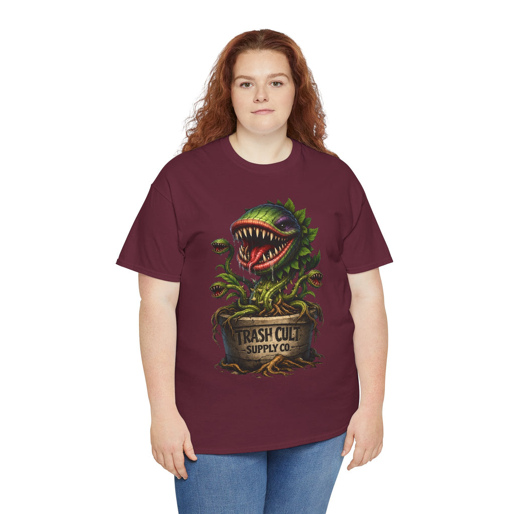 Carnivorous Plant Graphic Tee — "Trash Cult Supply Co." Potted Monster Shirt