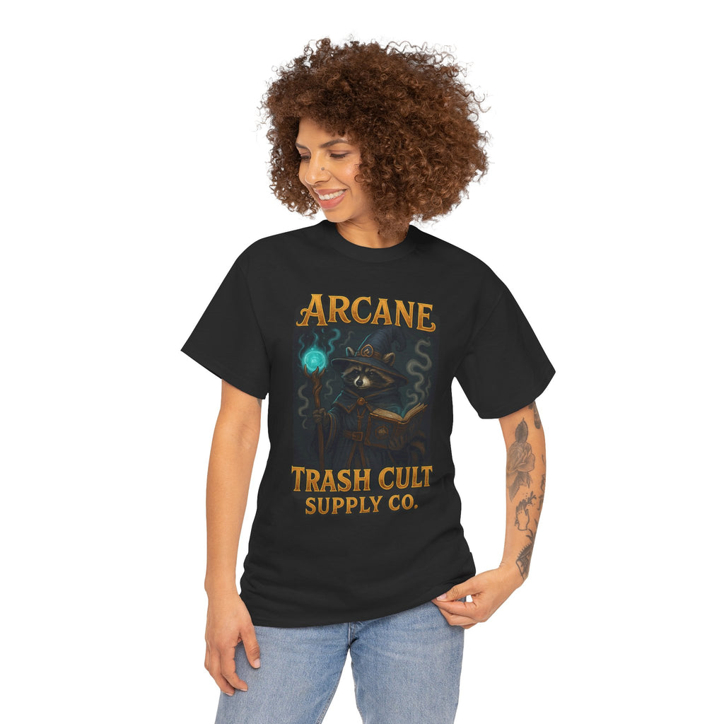 Arcane Trash Cult Unisex Heavy Cotton Tee, Cult Merchandise, Witchy Style, Halloween Tee, Casual Everyday Wear