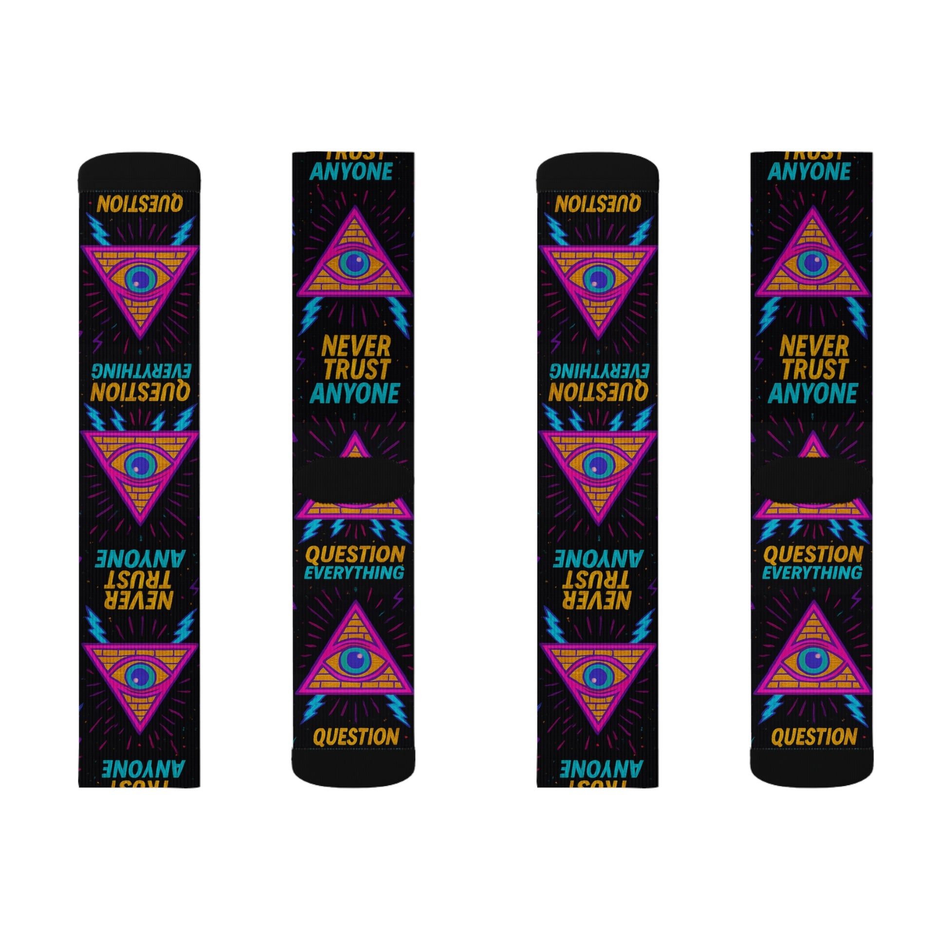 Don’t Trust Anyone – Limited Edition All-Over Print Socks | Illuminasty Drop