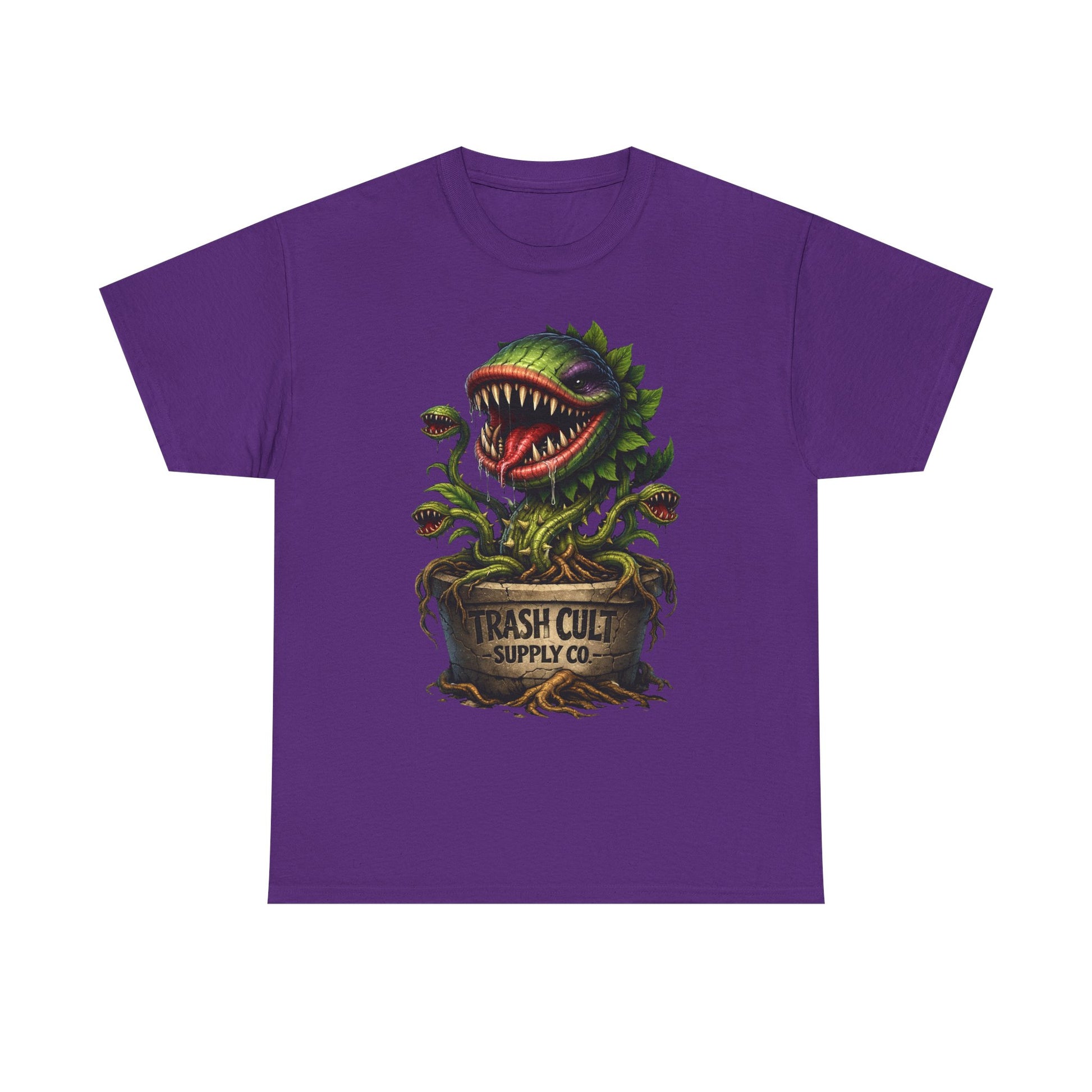 Carnivorous Plant Graphic Tee — "Trash Cult Supply Co." Potted Monster Shirt