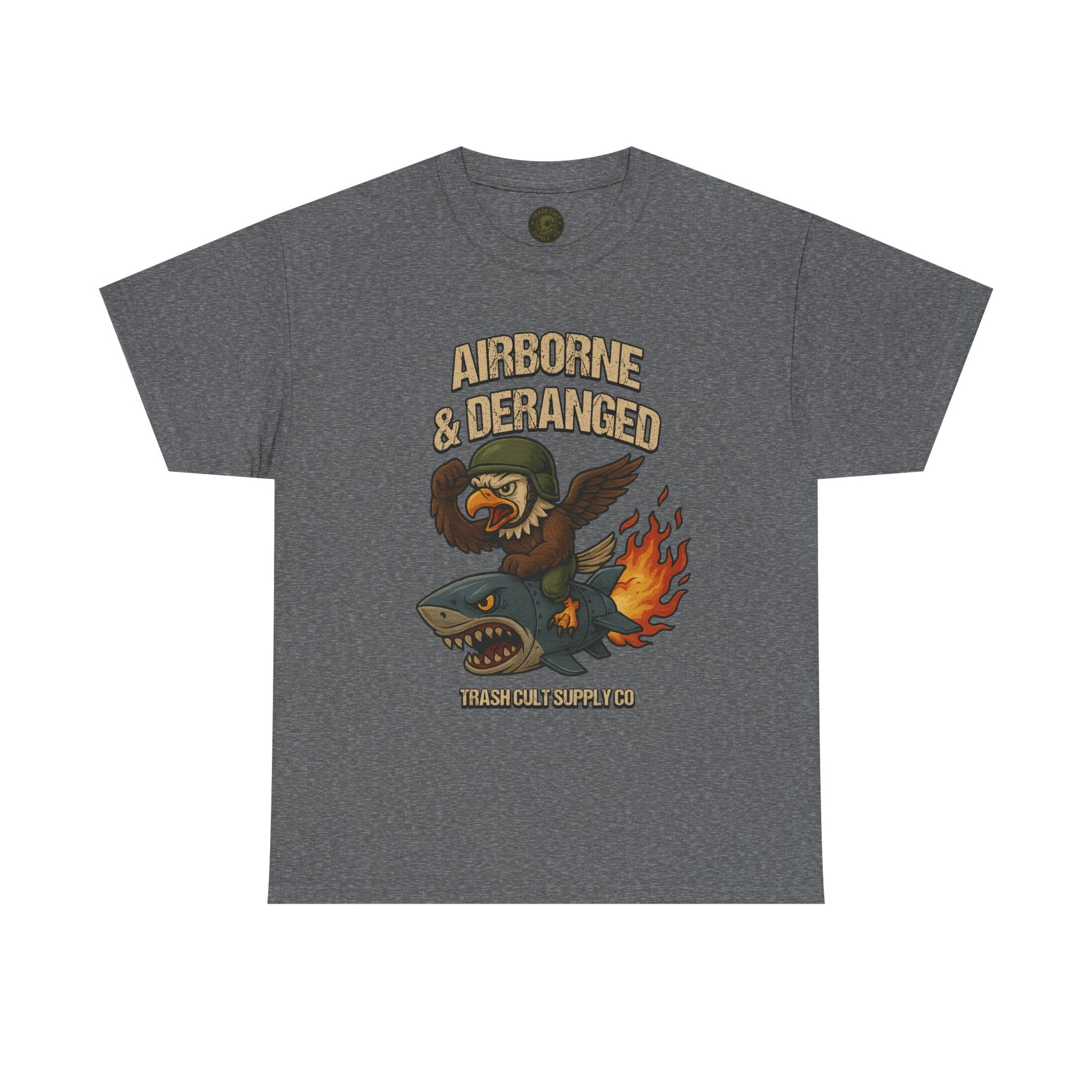 Airborne & Deranged T-Shirt – Trash Cult Supply Co. | Gildan 5000 Heavy Cotton Tee