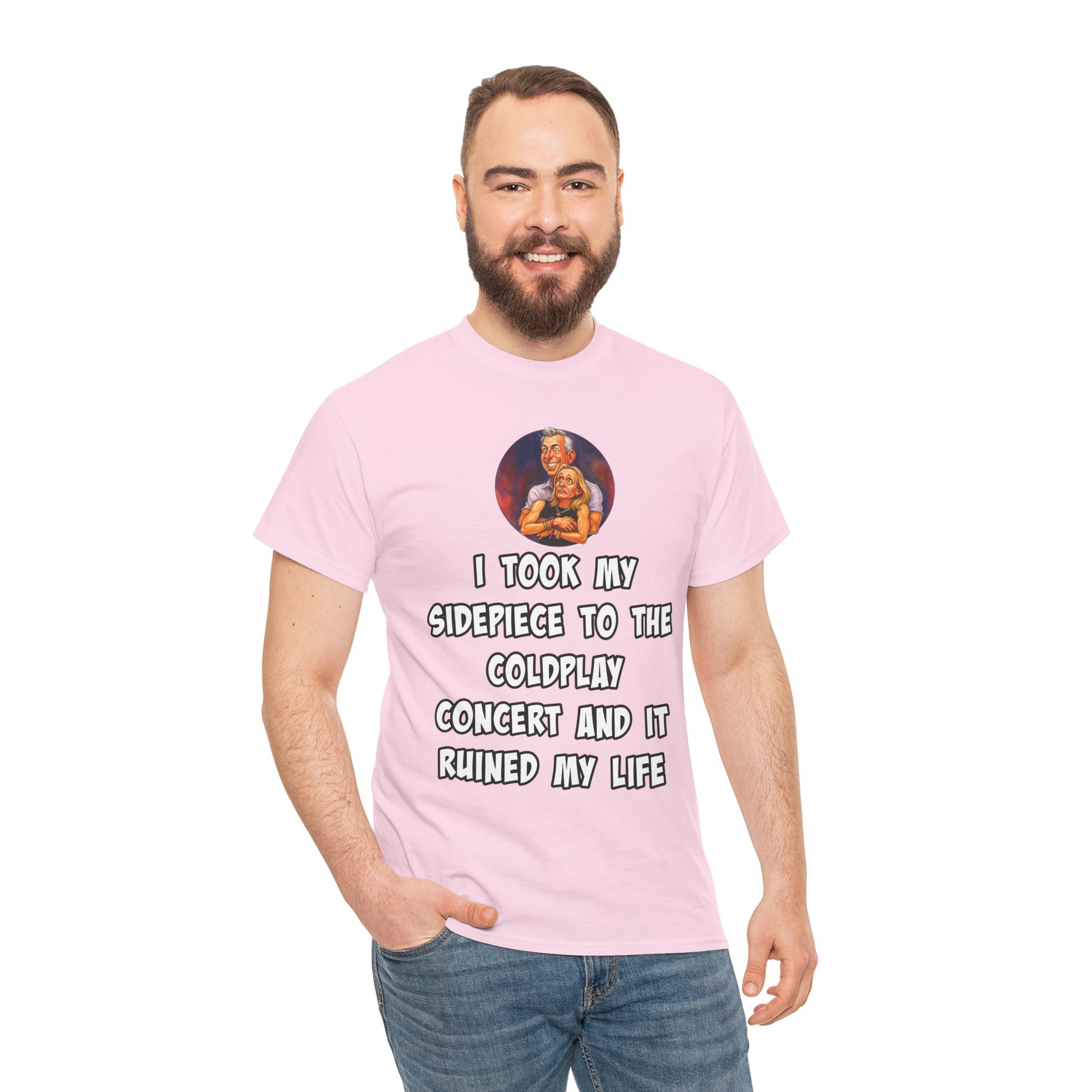 Funny CEO Concert Shirt – “I Took My Sidepiece to the Coldplay Concert” Meme Tee – Gildan 5000