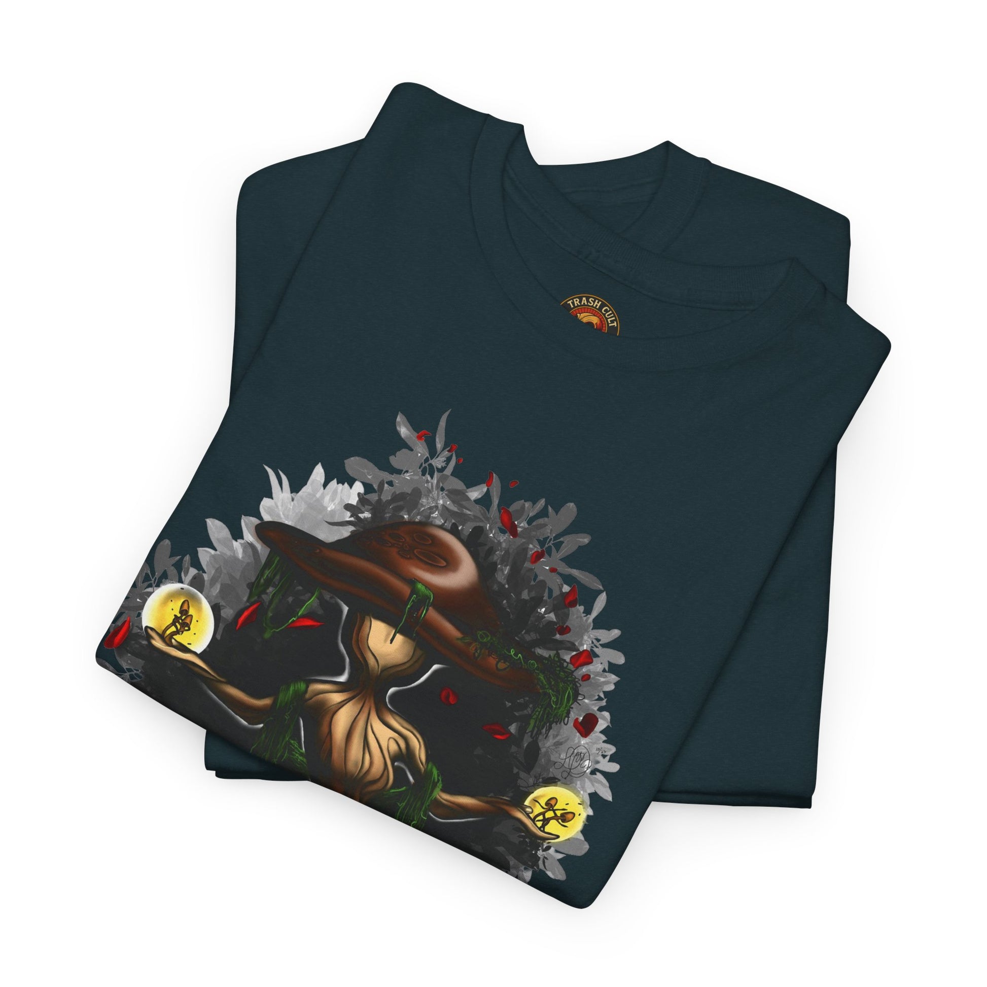 Mushroom Spirit T-Shirt – Lara Davenport x Trash Cult Supply Co. Collab (Gildan 5000)