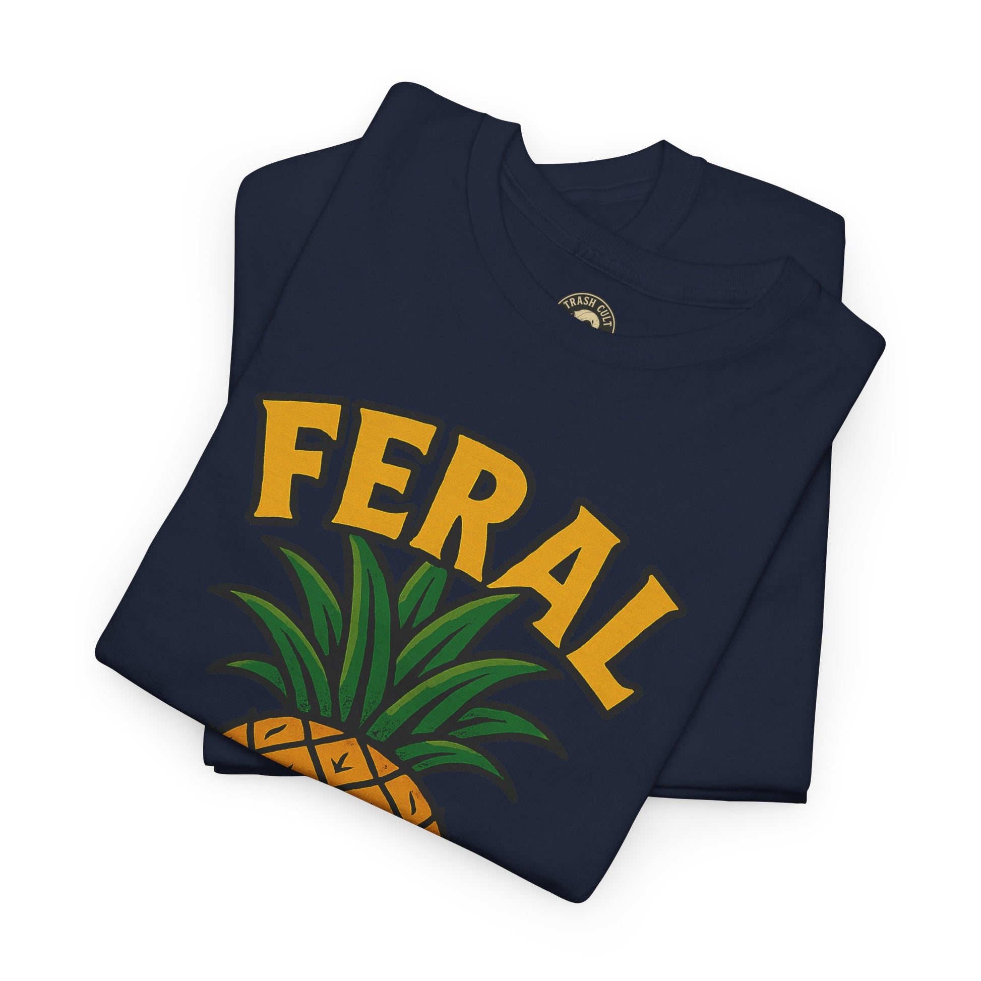 Feral Evil Pineapple Shirt – Aggressive Fruit Trashcore Tee – Gildan 5000 Unisex