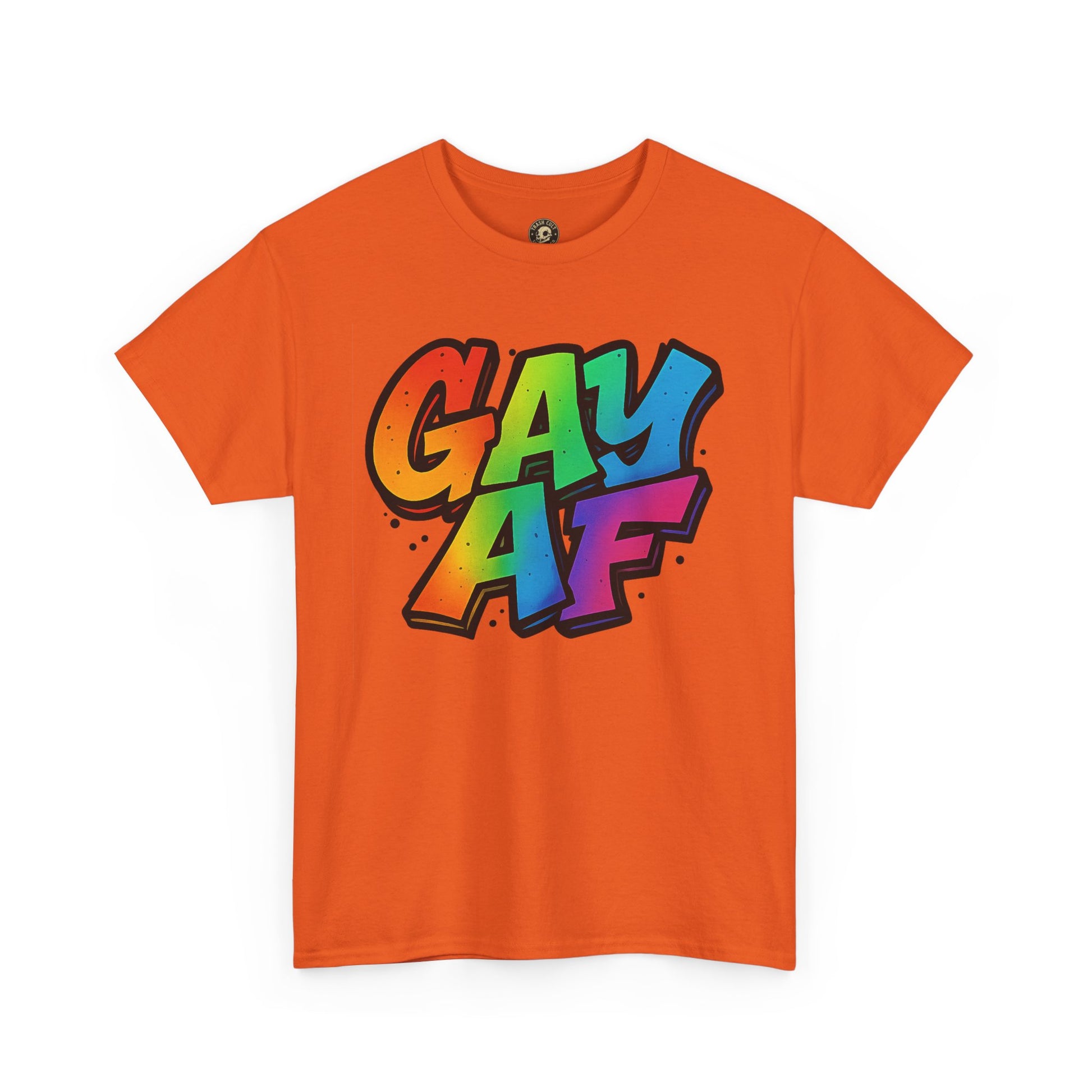Pride Graphic Tee, Vibrant Gay AF Cotton T-Shirt, LGBTQ+ Celebration Wear, Fun Gift for Friends, Festival Fashion