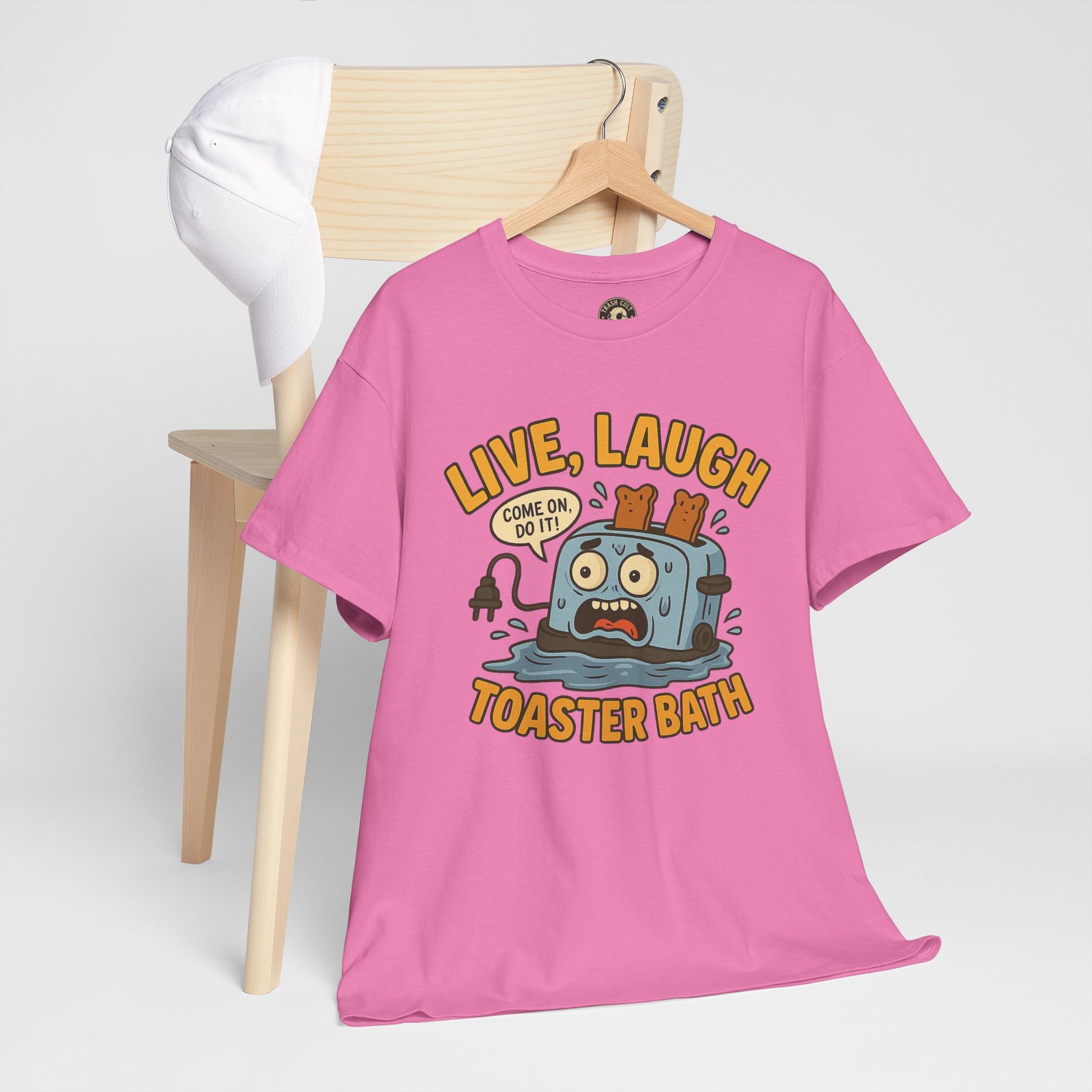 Funny Toaster Bath Tee, Humorous Unisex Shirt, Gift for Friends, Lightweight Cotton Tee, Birthday Party Outfit