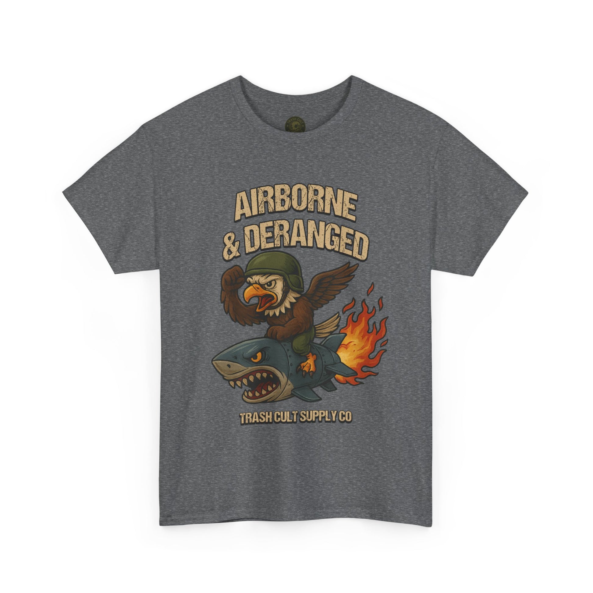 Airborne & Deranged T-Shirt – Trash Cult Supply Co. | Gildan 5000 Heavy Cotton Tee