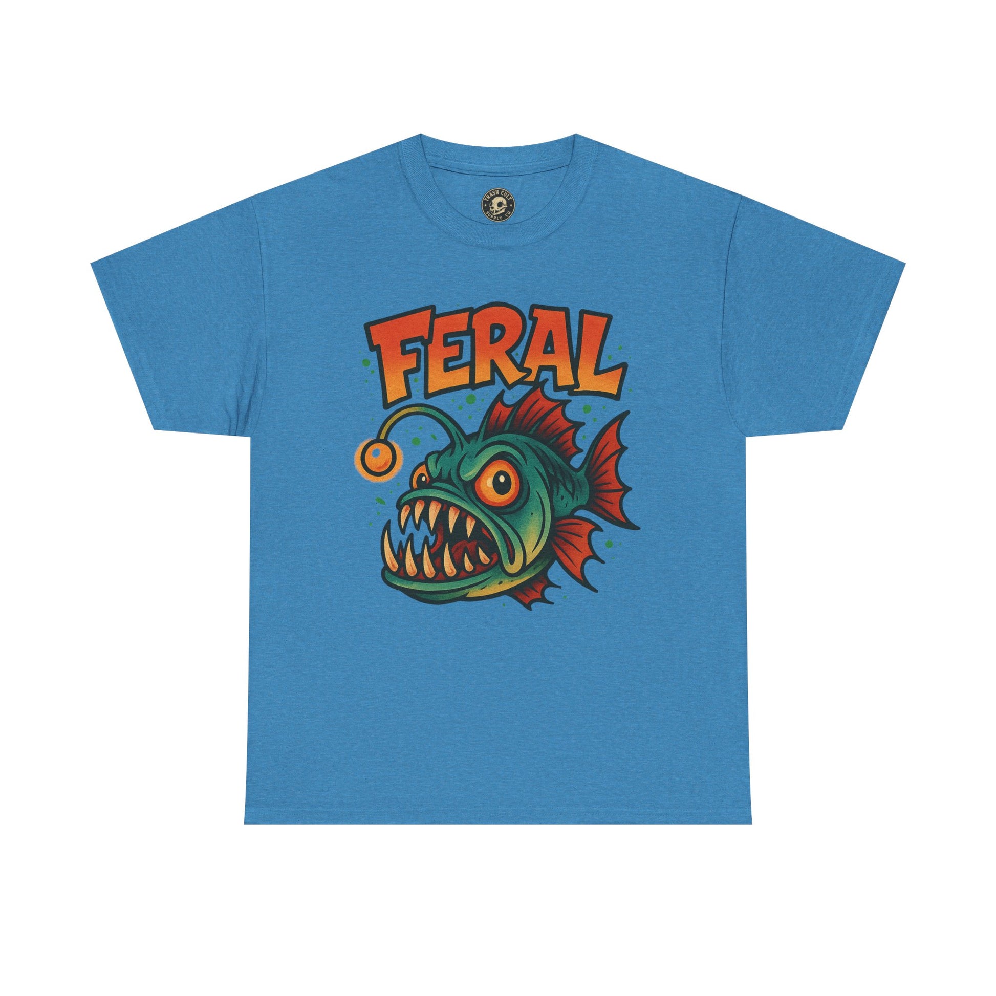 Feral Graphic Tee, Unisex Heavy Cotton Shirt, Edgy Apparel for Art Lovers, Perfect for Gifts and Casual Wear, Streetwear Fashion