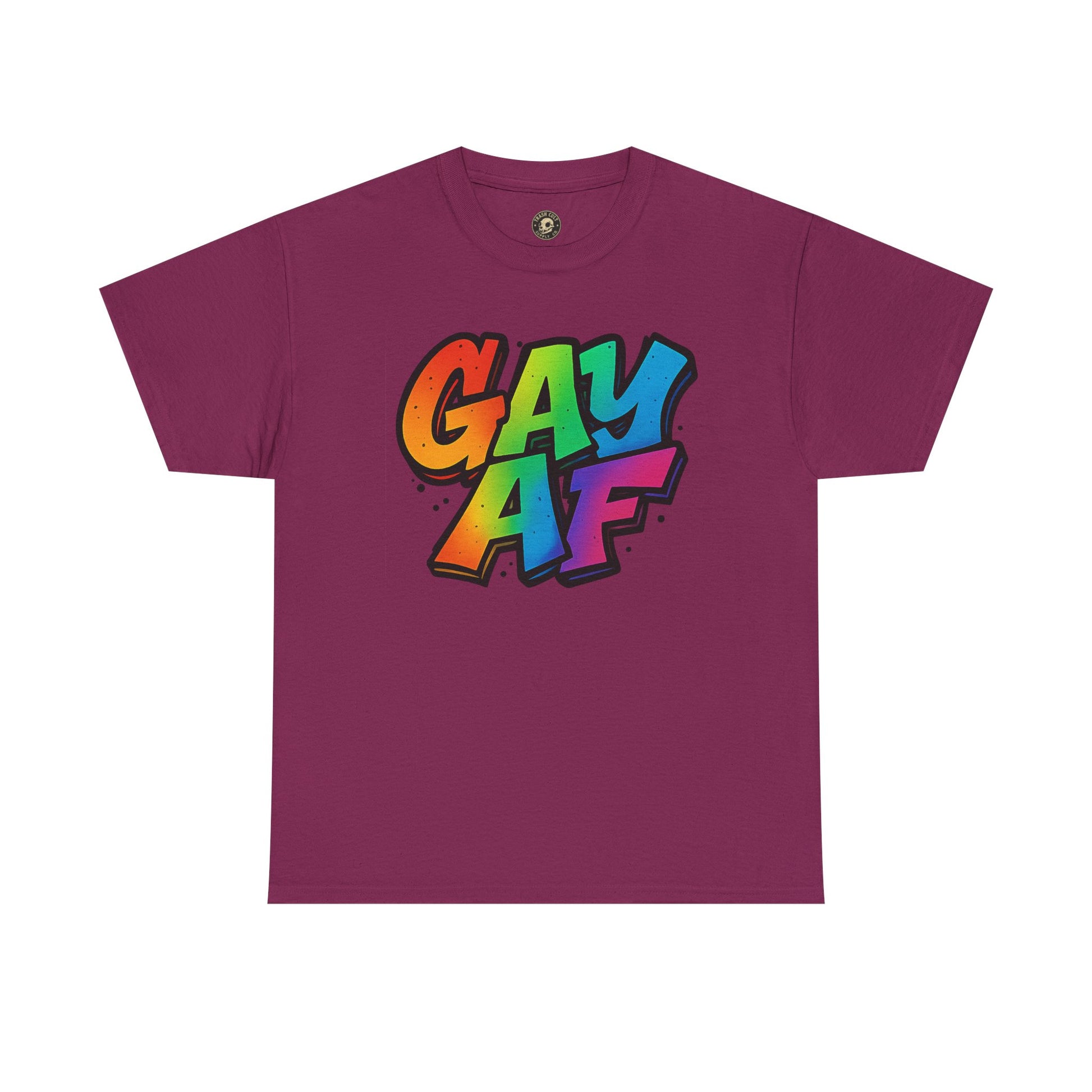 Pride Graphic Tee, Vibrant Gay AF Cotton T-Shirt, LGBTQ+ Celebration Wear, Fun Gift for Friends, Festival Fashion