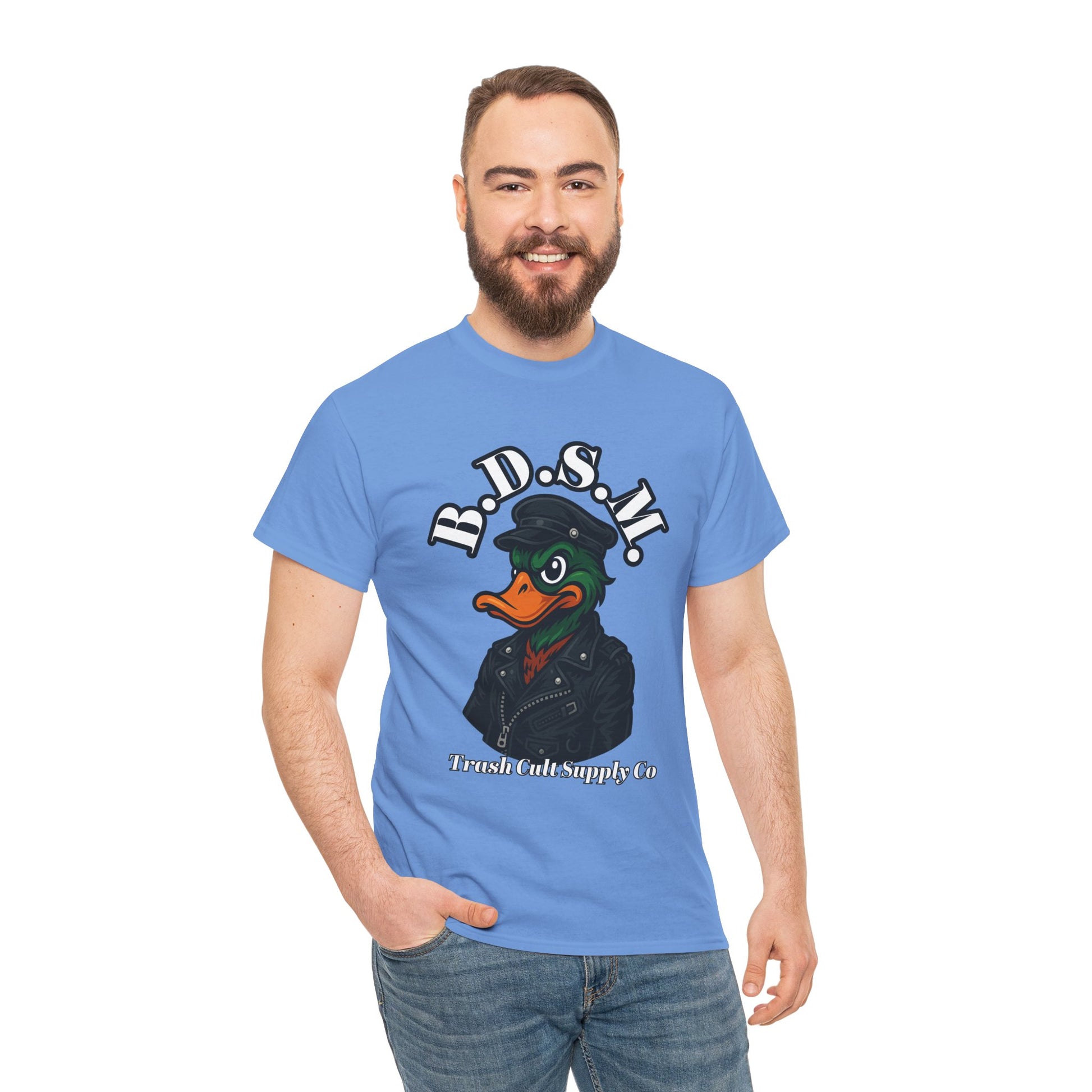 BDSM Mallard Duck Biker Shirt – Funny Biker Duck Tee on Gildan 5000