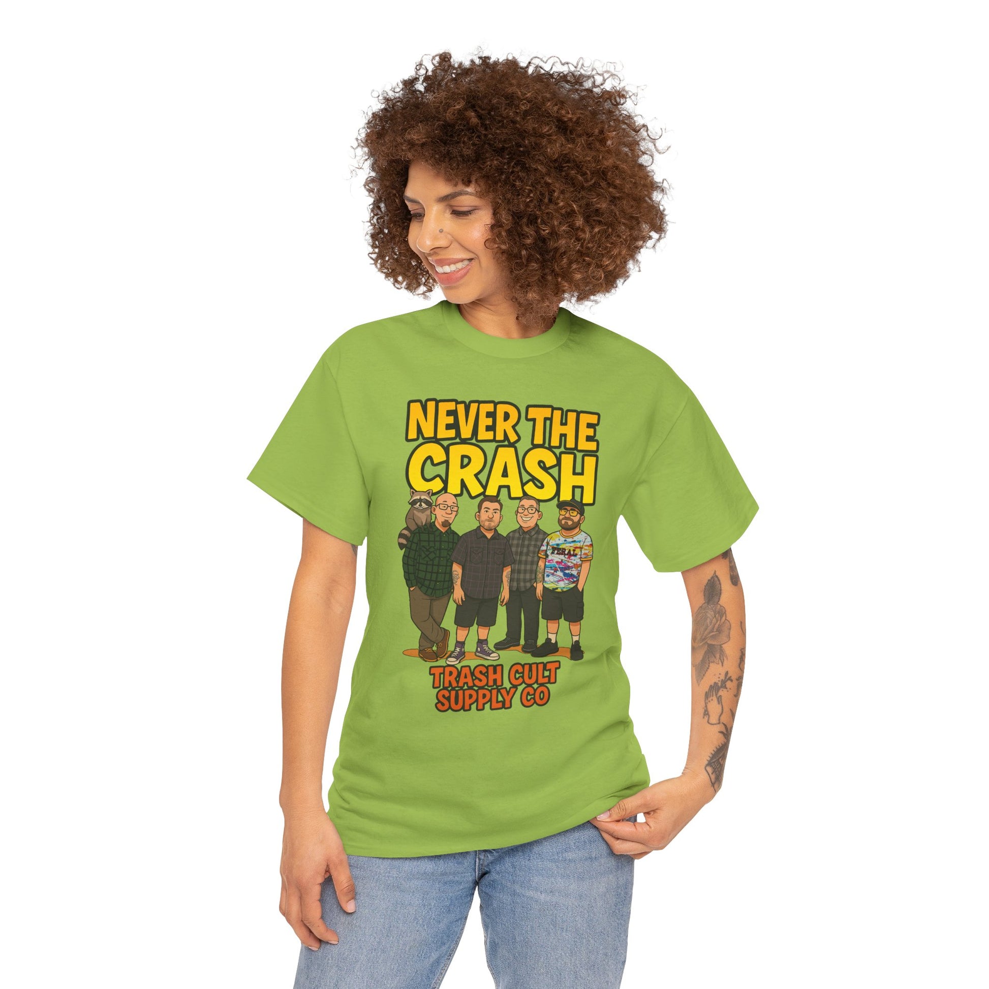 Never The Crash Band Shirt – Bold Graffiti Logo Tee - EXCLUSIVE | Gildan 5000