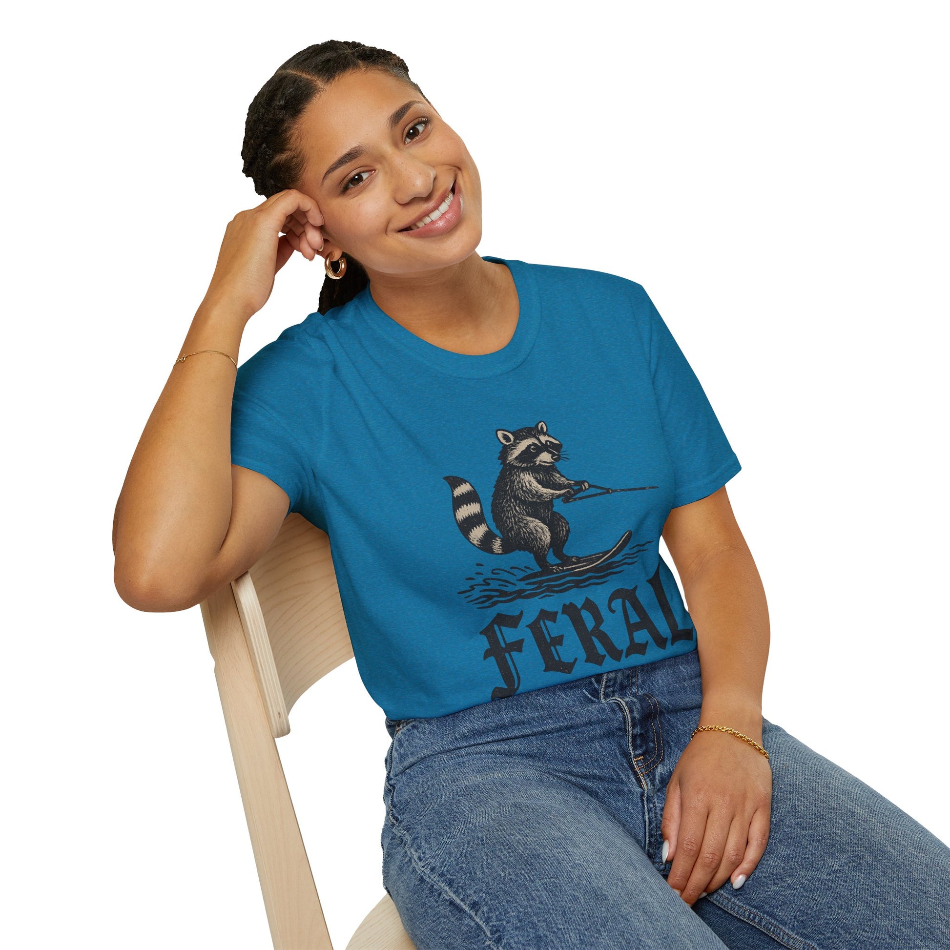 Feral Water Skiing Raccoon Vintage Shirt – Trash Cult Supply Co. | Gildan 2000 Softstyle
