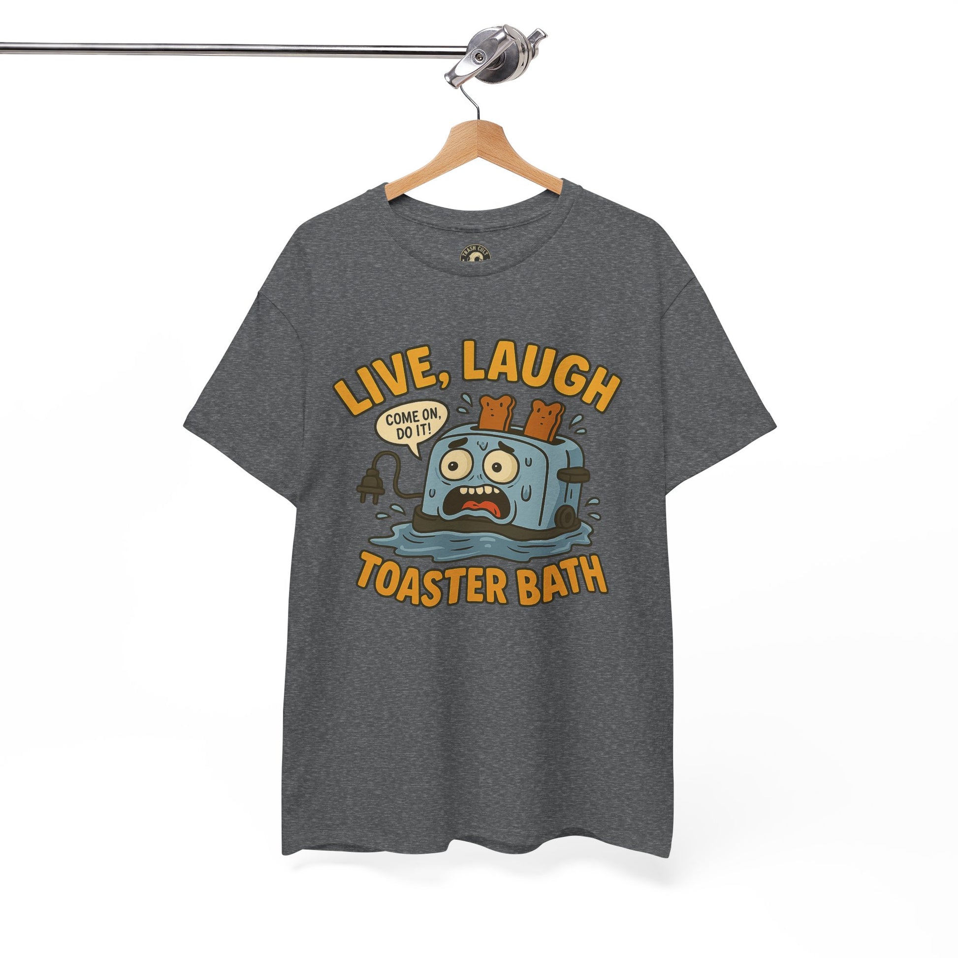 Funny Toaster Bath Tee, Humorous Unisex Shirt, Gift for Friends, Lightweight Cotton Tee, Birthday Party Outfit