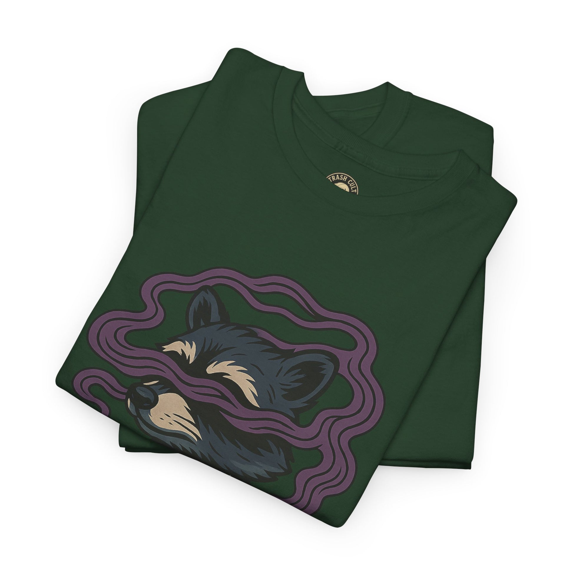 Suited Raccoon Smoke Design – Trash Cult Supply Co | Bold Graffiti Tattoo Tee